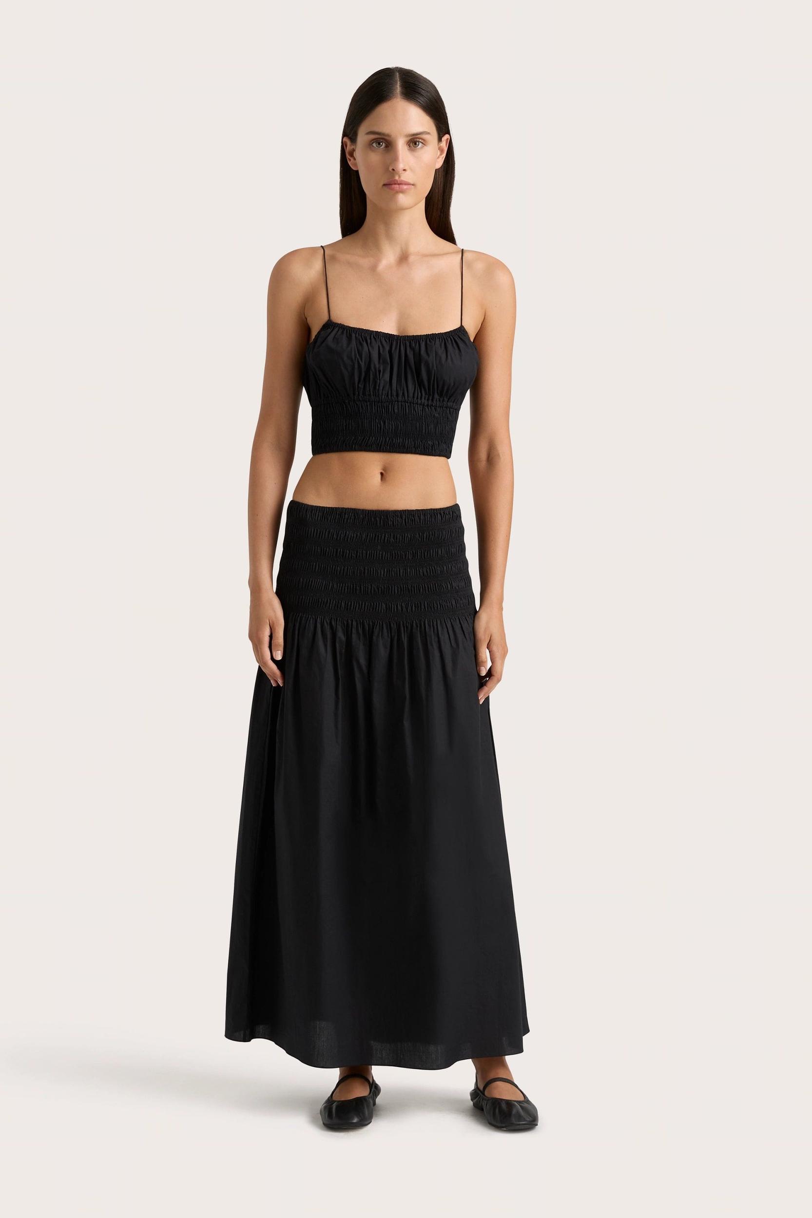Baia Midi Skirt Black - Final Sale Product Image