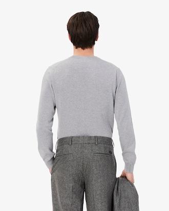 Monochrome Crew Neck Cotton Sweater Product Image