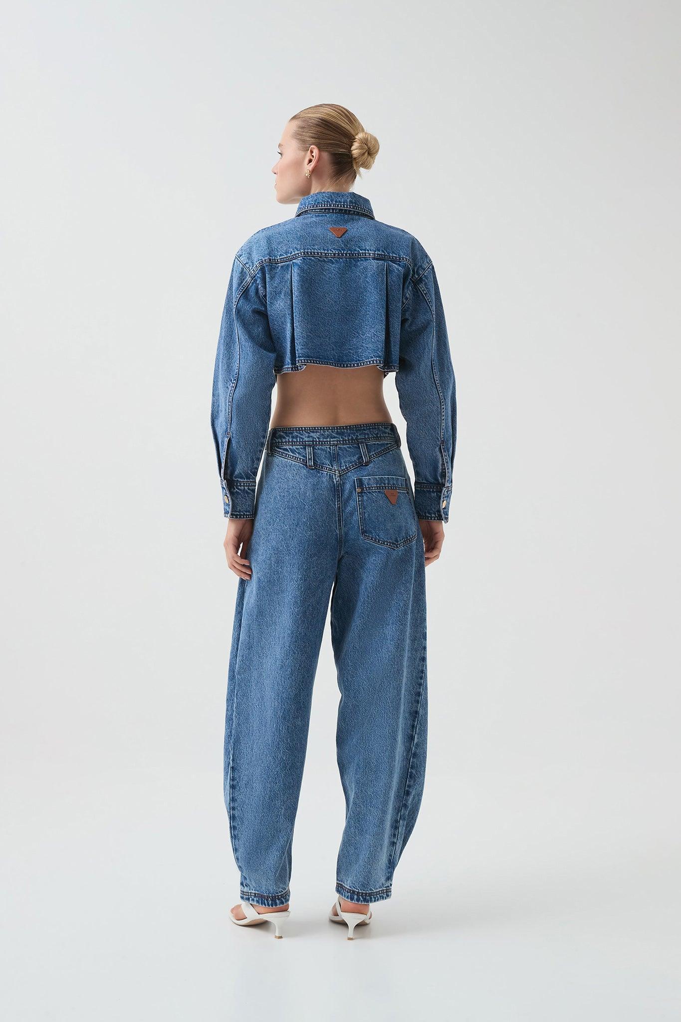 Blues Denim Barrel Jeans Product Image