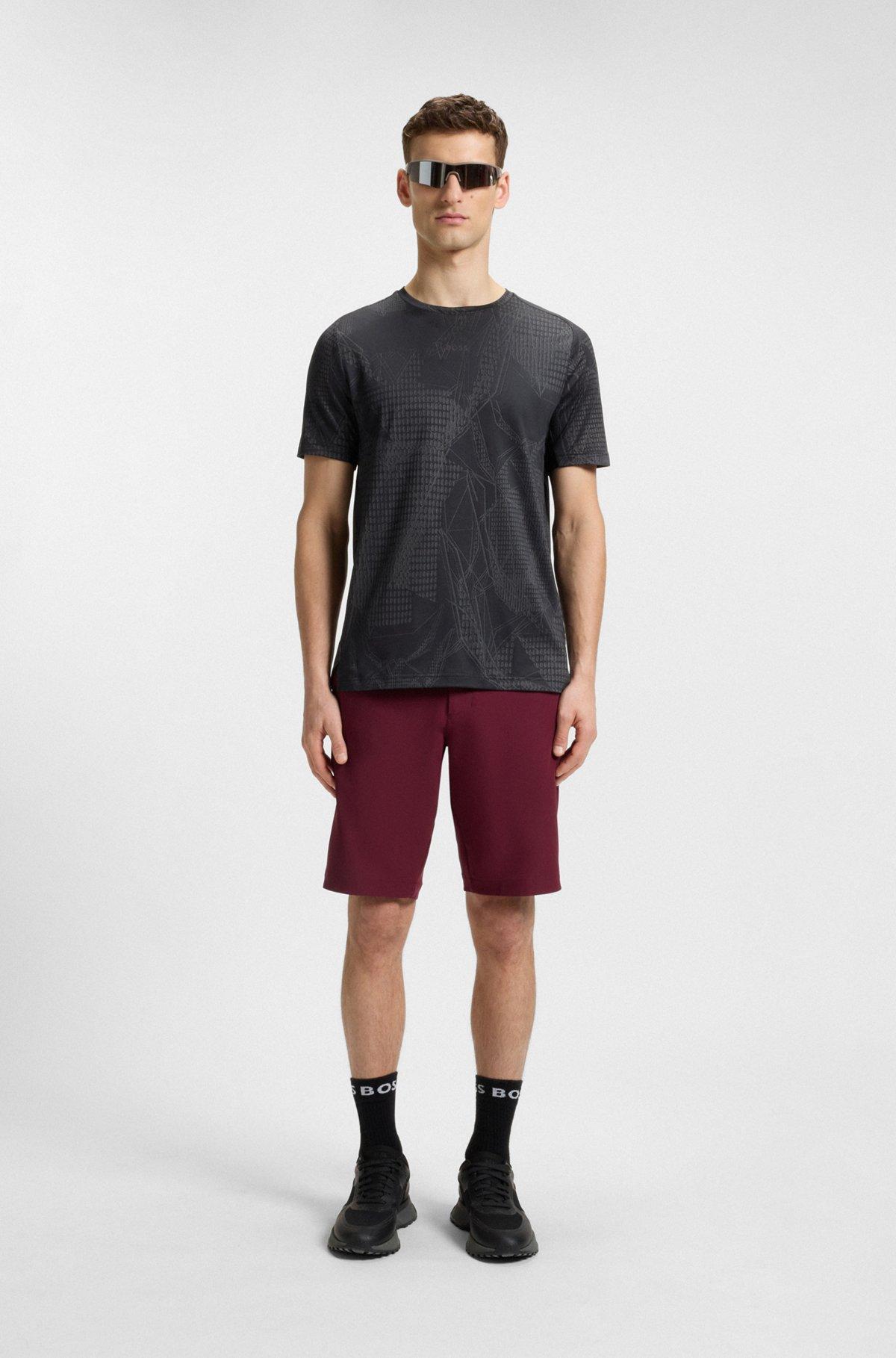Active jacquard-pattern T-shirt with moisture management Product Image