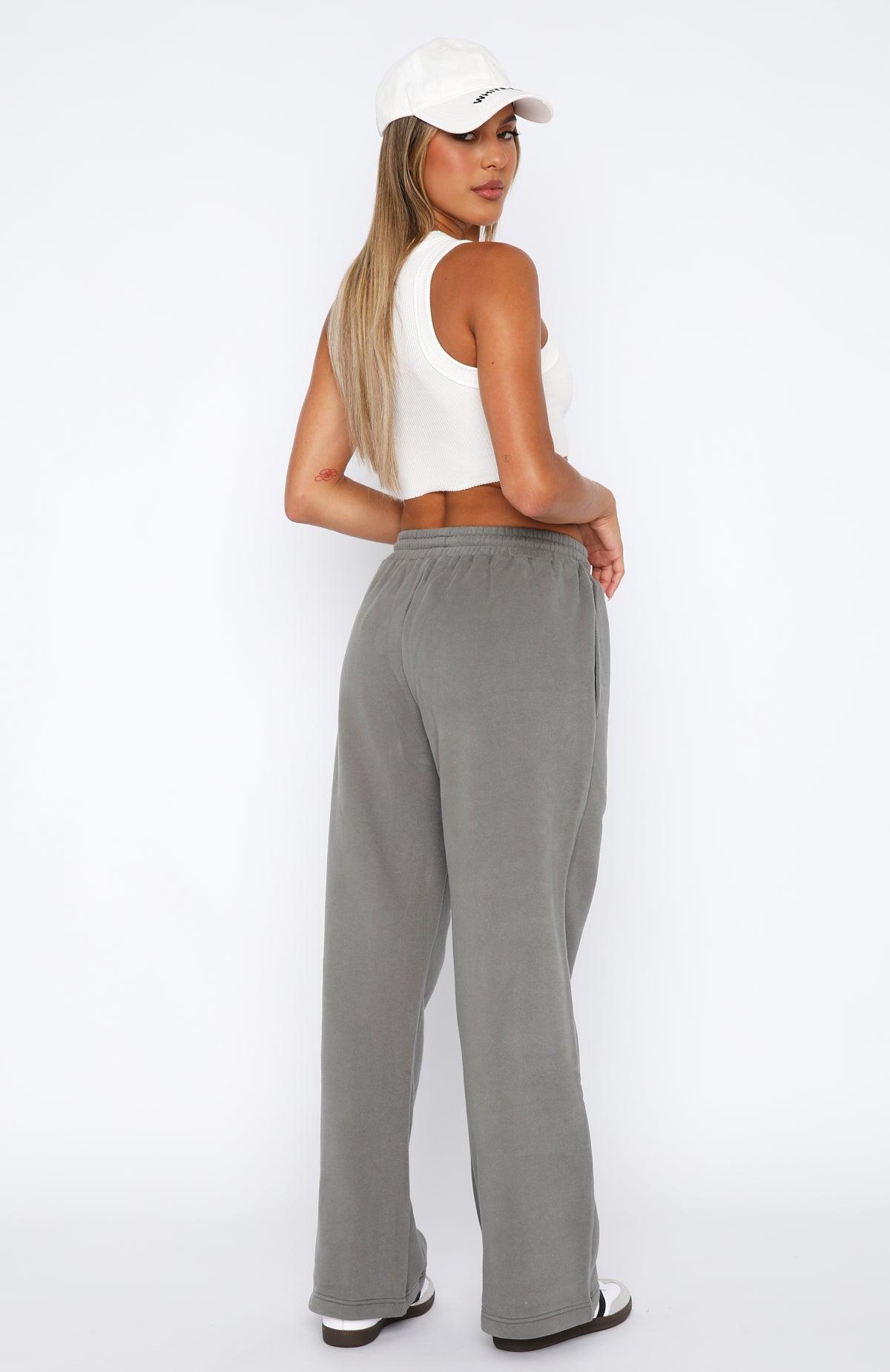 Stick With Me Wide Leg Sweatpants Slate Product Image