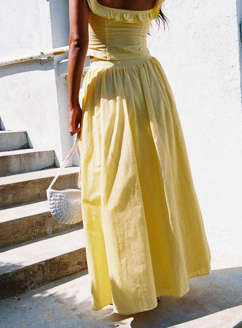 Valerio Maxi Skirt Yellow Product Image