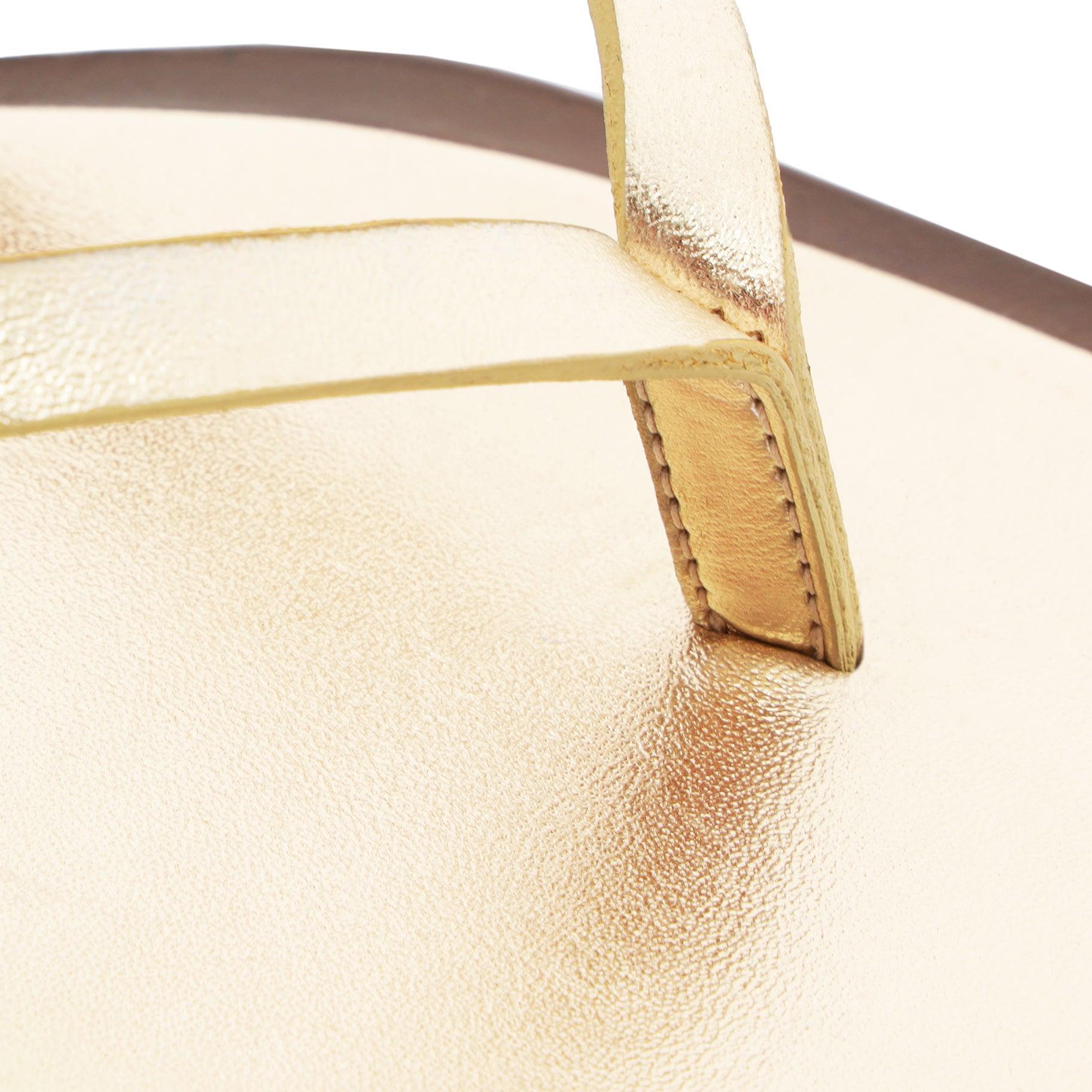 Rania Metallic Leather Flat Sandal Product Image