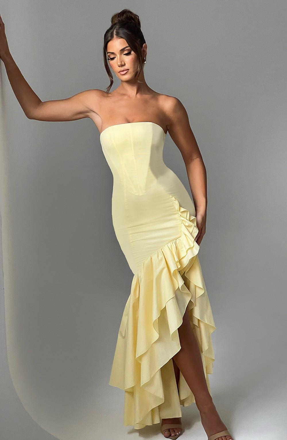 Angelina Maxi Dress - Lemon Product Image