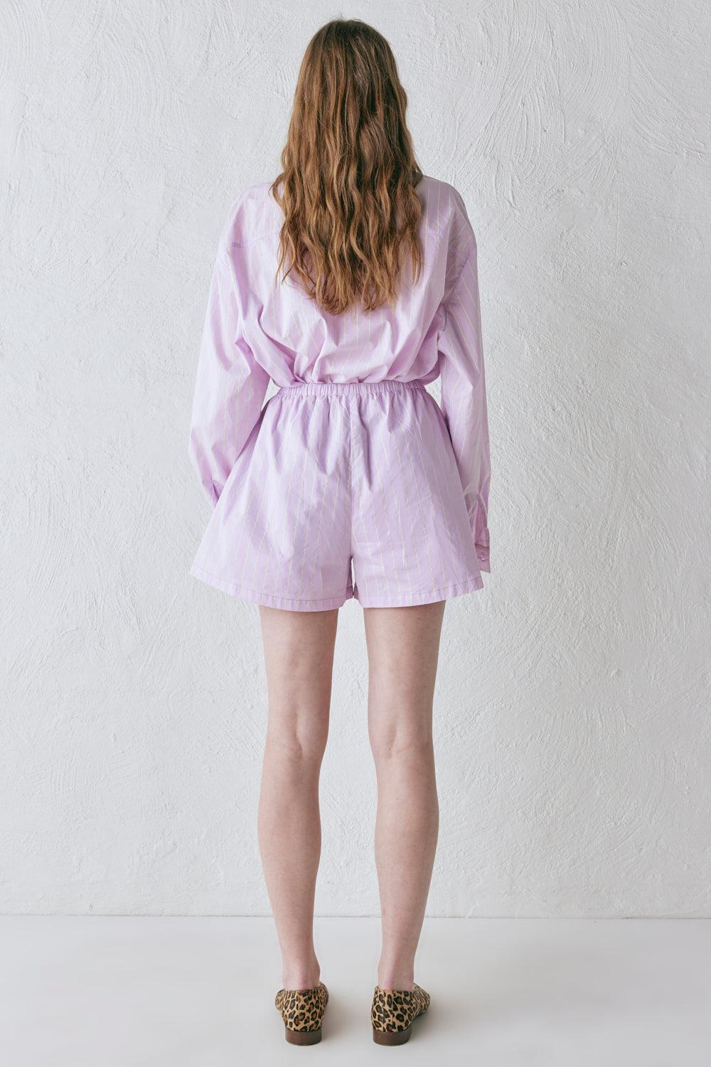Annika Shorts Lilac Stripe Product Image