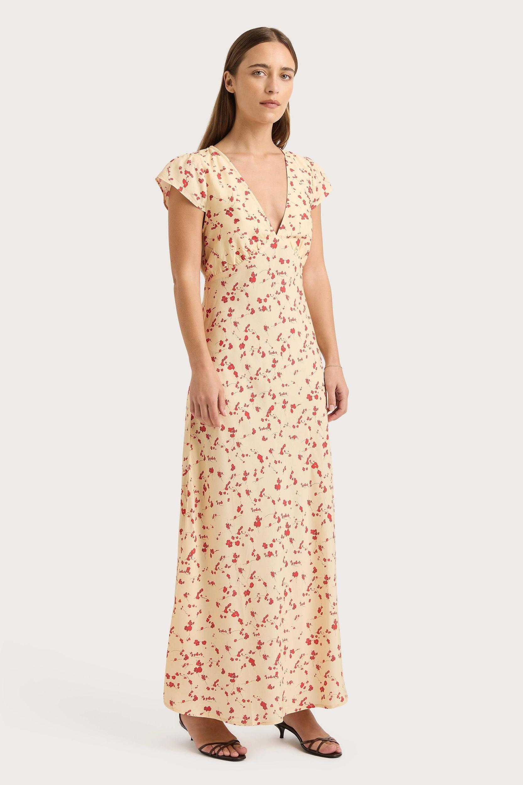 Esson Midi Dress Blossom Yellow Product Image