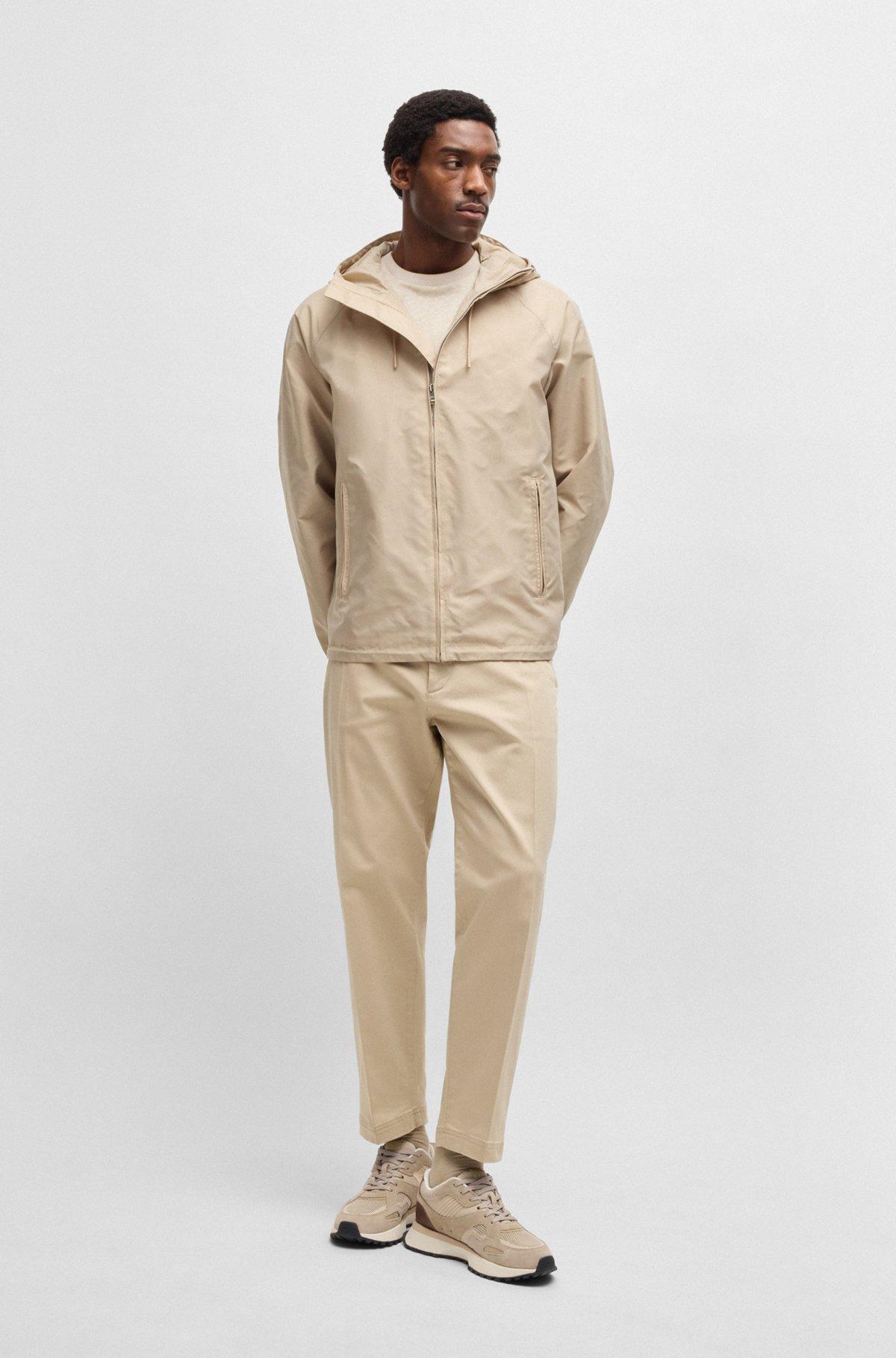 Trainers with knit and burnished-leather trims Product Image