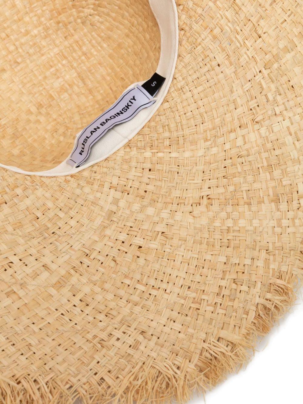 fringed straw hat  Product Image