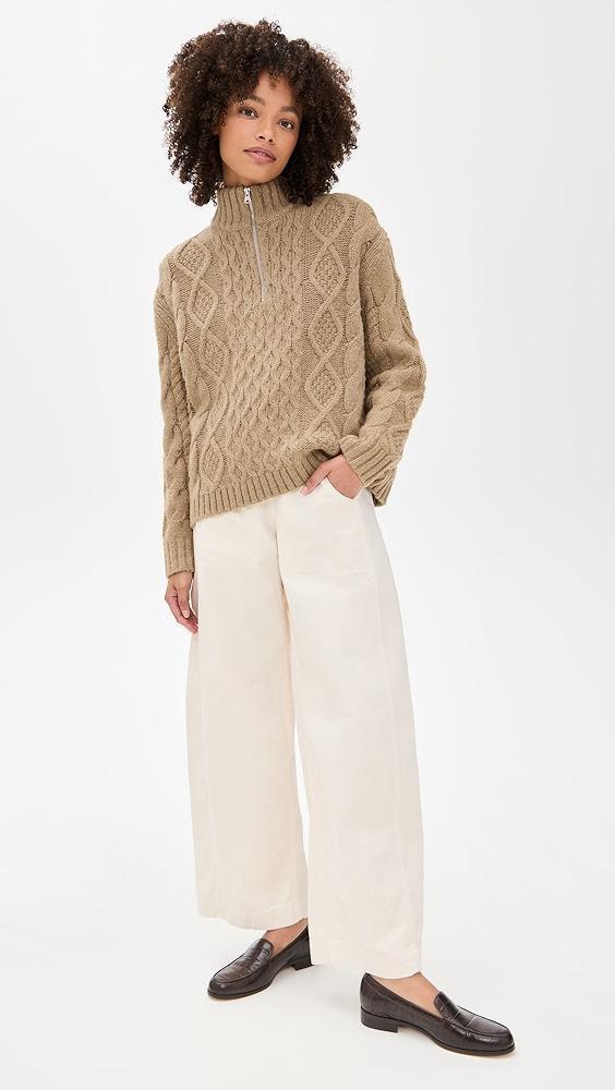 Jenni Kayne Cable Half Zip Sweater | Shopbop Product Image