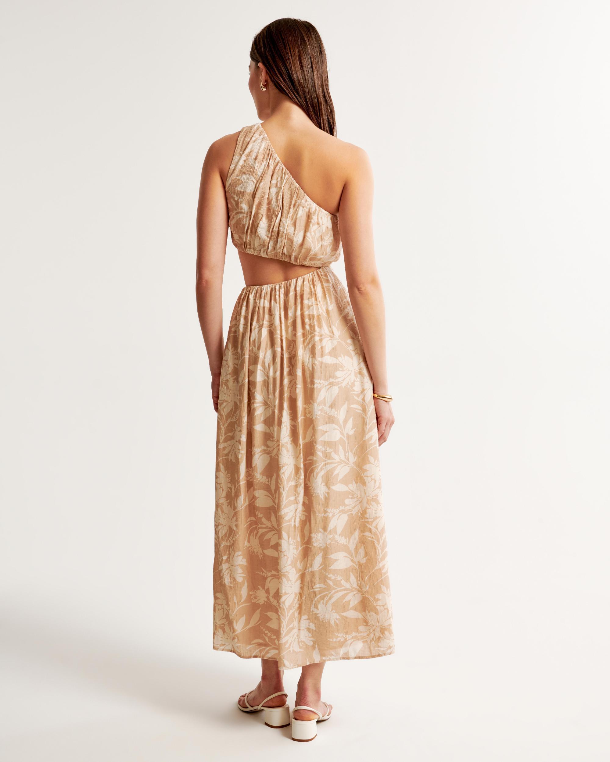 One-Shoulder Cutout Midi Dress Product Image