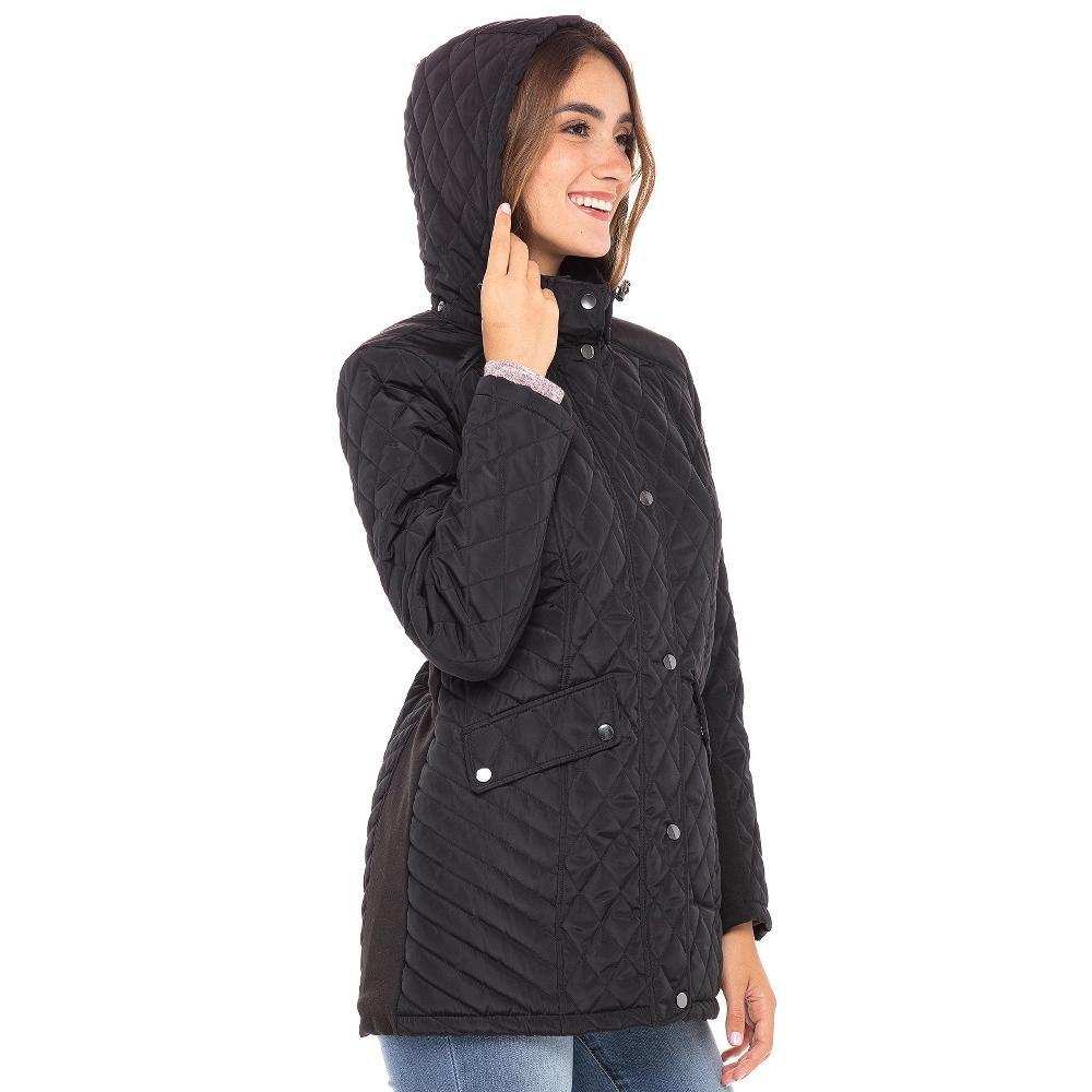 Sebby Collection Women's Quilted Jacket with Detachable Hood Product Image
