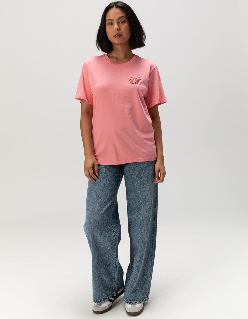 WHAT THE FIN Flip Flops Womens Tee - PINK Product Image