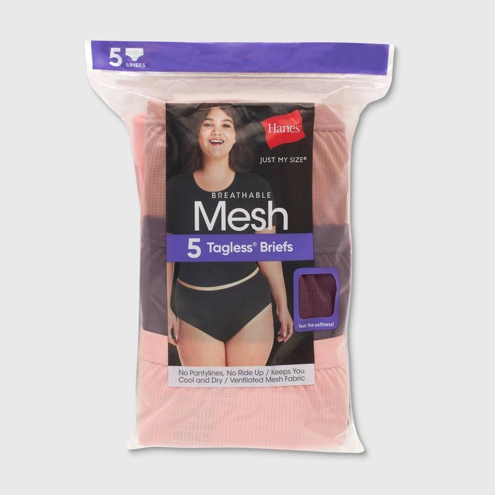 Hanes Just My Size Womens Stretch Cotton Brief Underwear, 5-Pack (Plus ) Assorted 14 Product Image