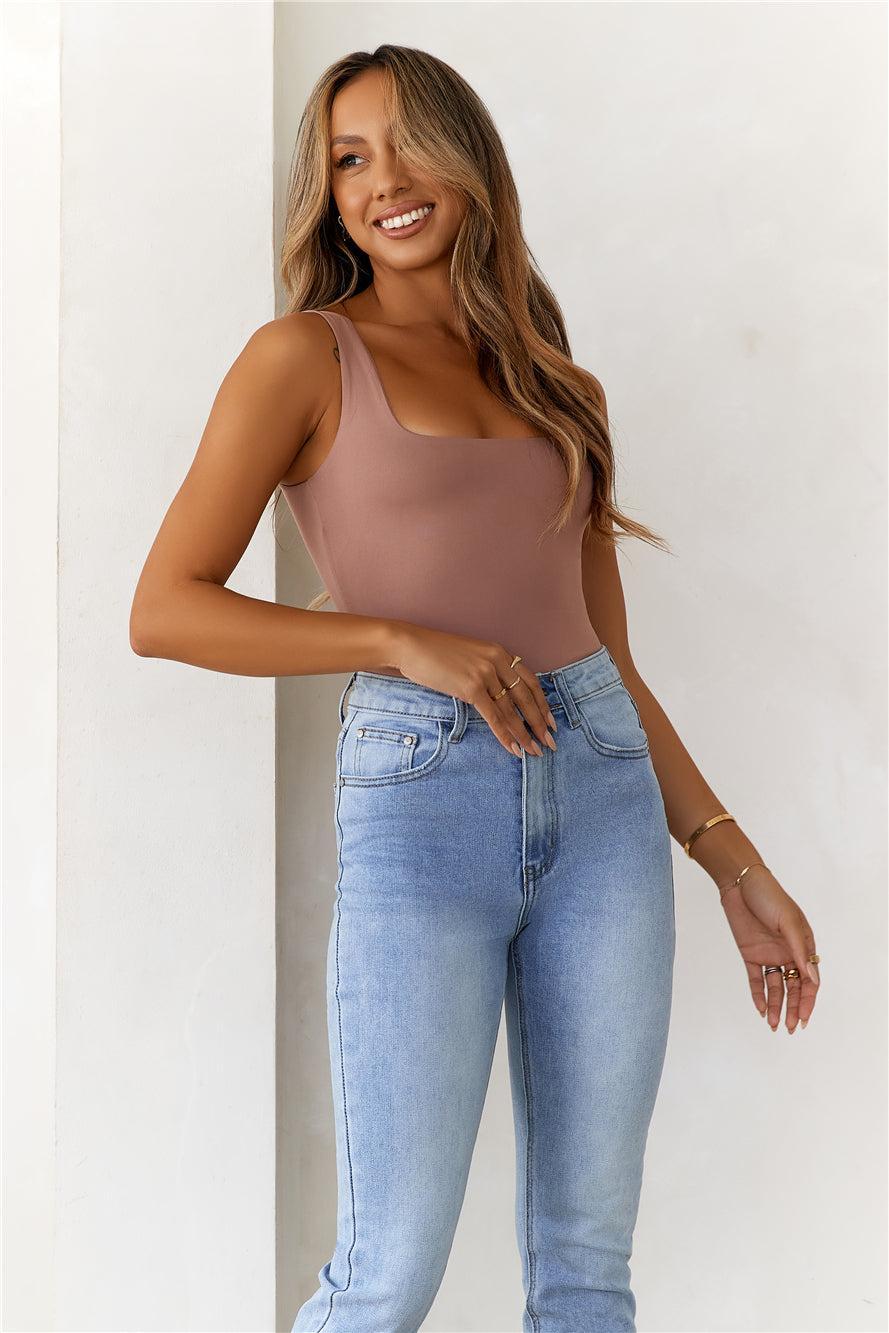 BASE  Everyday Staple Singlet Top Mocha Product Image