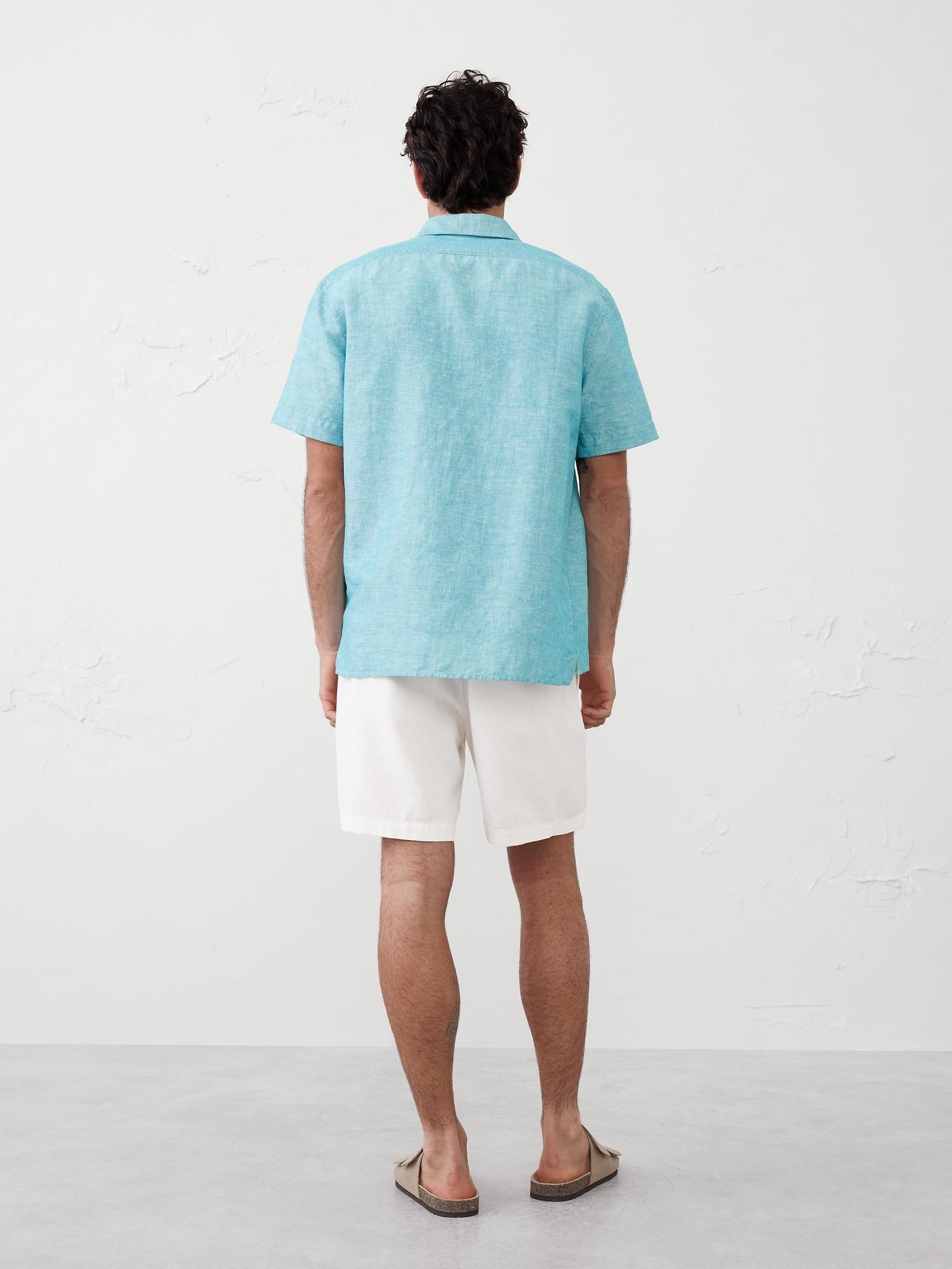 Linen-Blend Resort Shirt Product Image