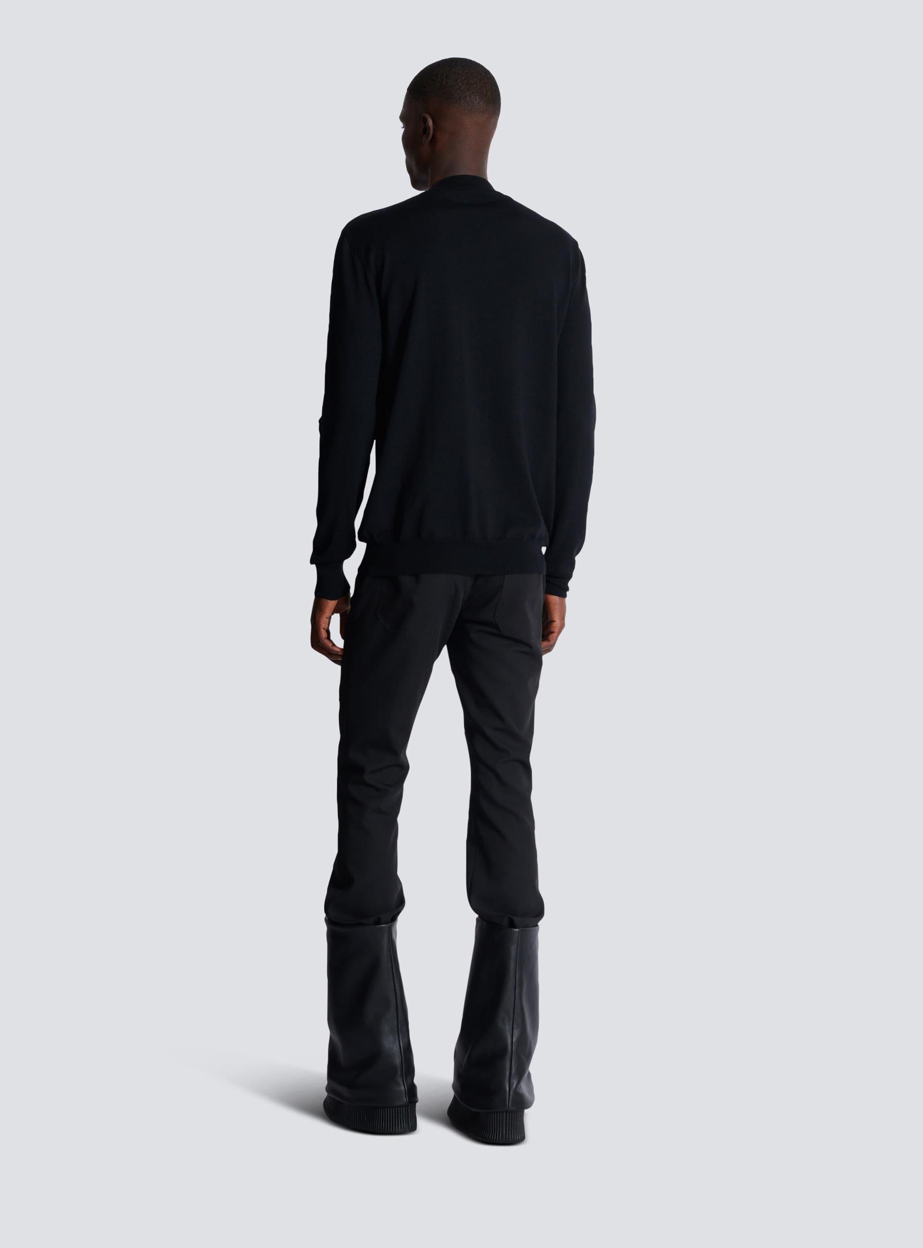 Knit jumper with Balmain Couture label Product Image