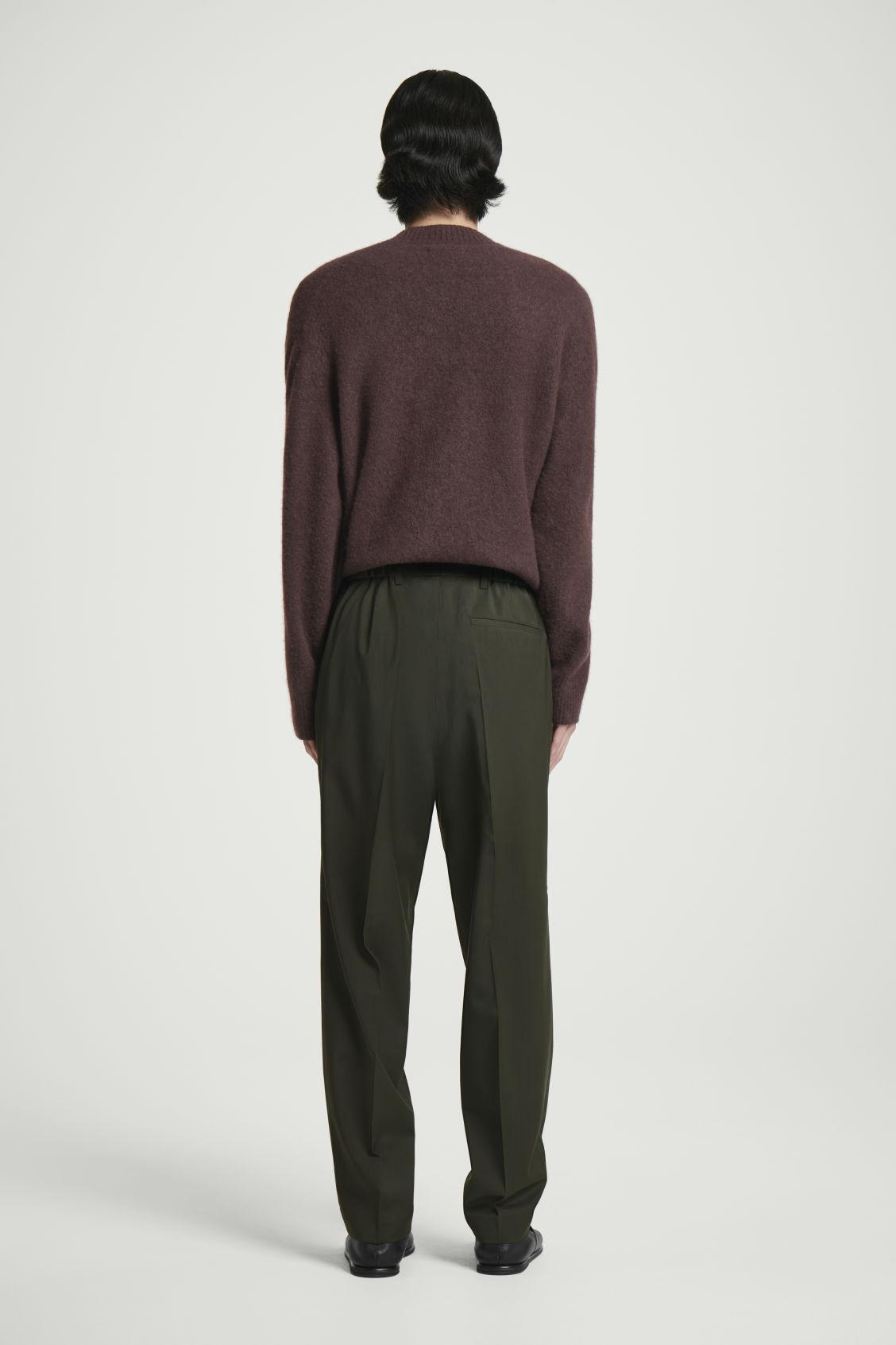 REGULAR WOOL STRAIGHT-LEG PANTS Product Image