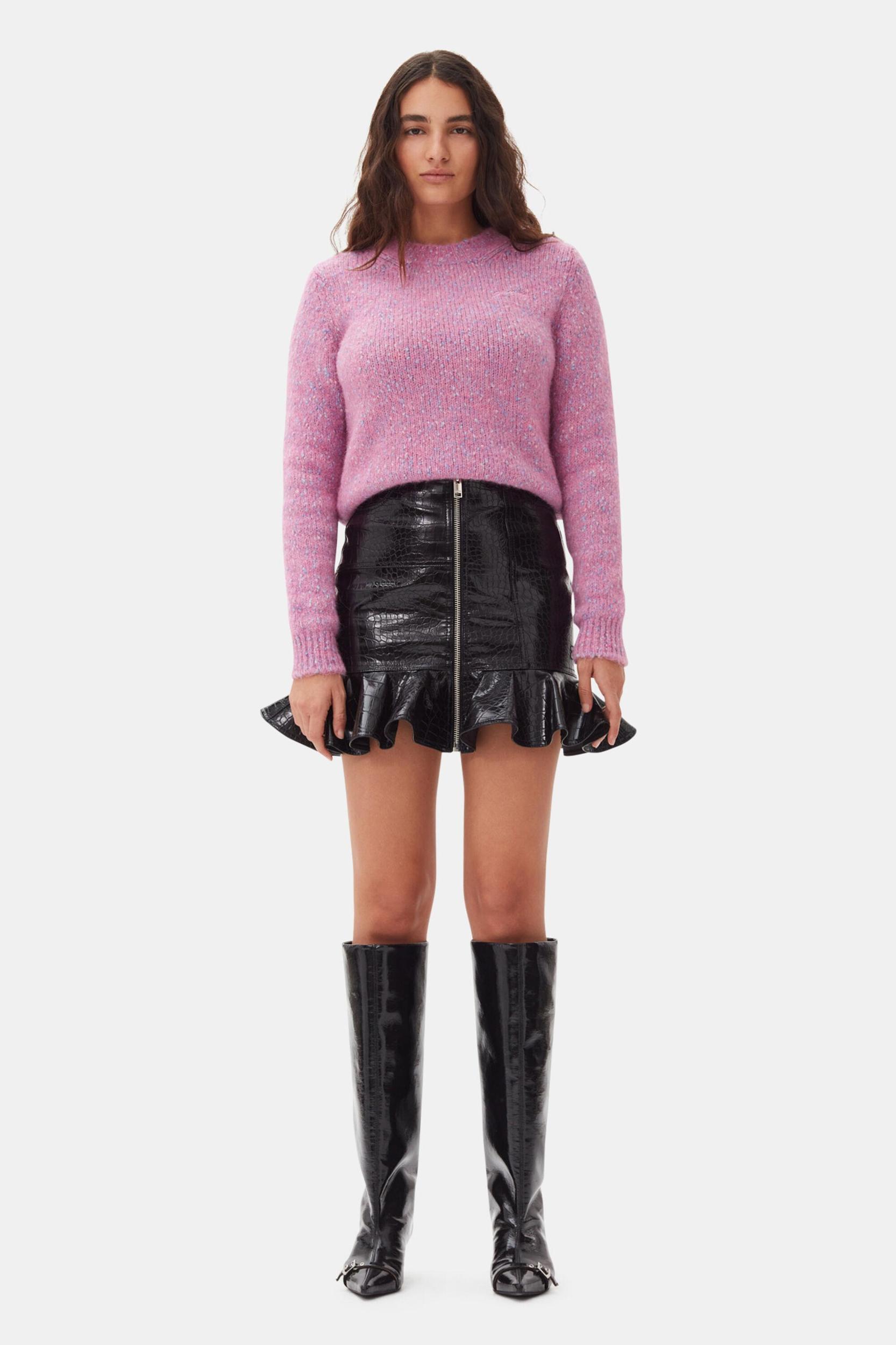 Black Future Coated Mini Skirt Product Image