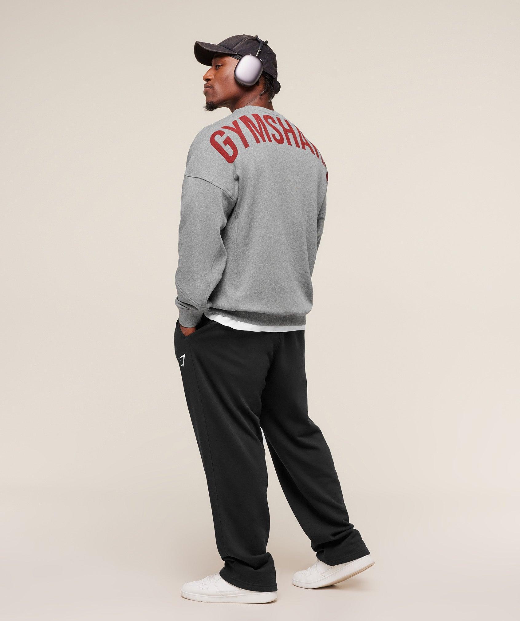 Gymshark Power Crew - Charcoal Core Marl Male Product Image