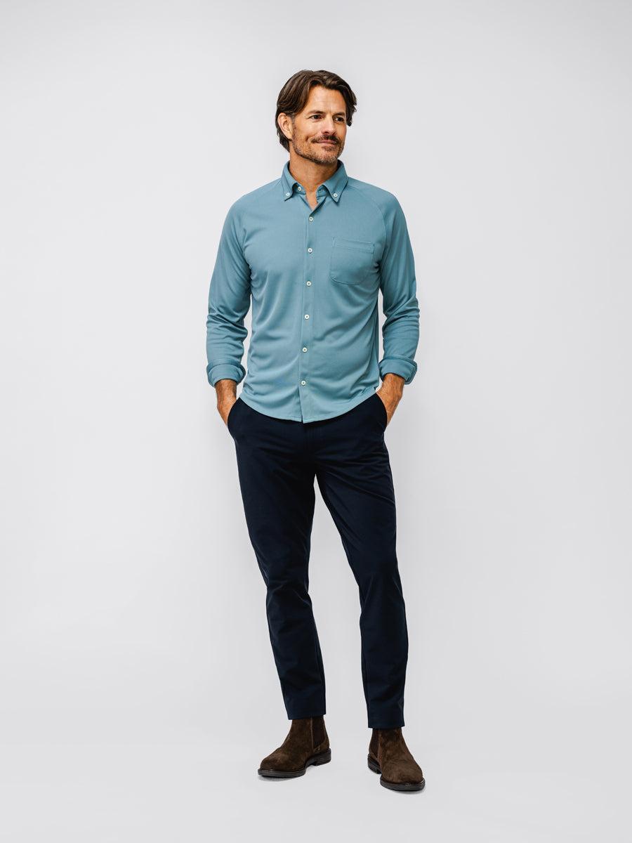 Men's Apollo Raglan Sport Shirt - Blue Dusk Product Image