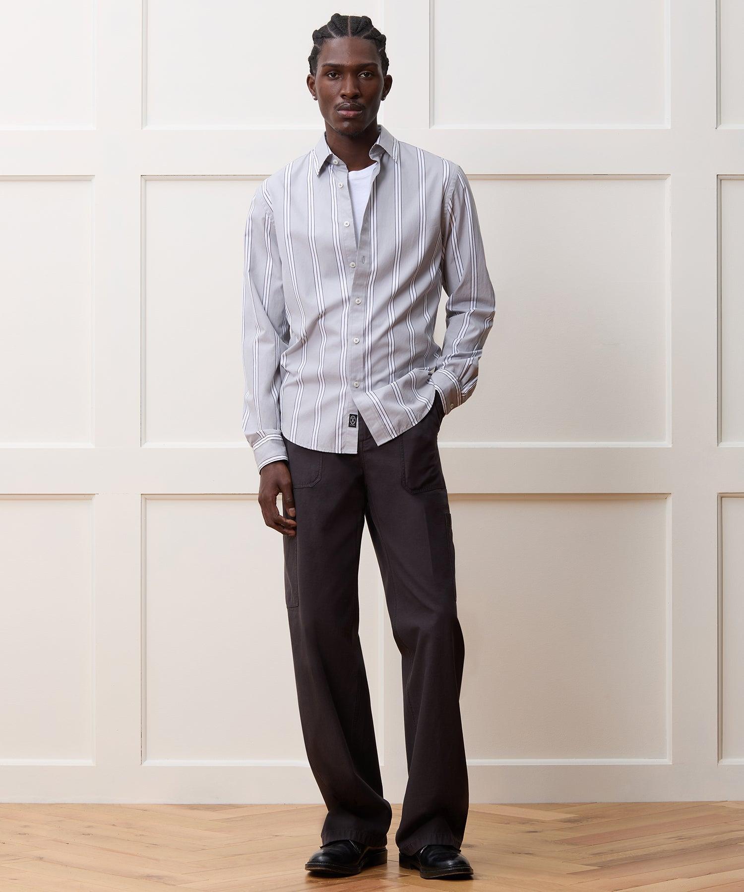 Slim Fit Cotton Poplin Point Collar Shirt Product Image