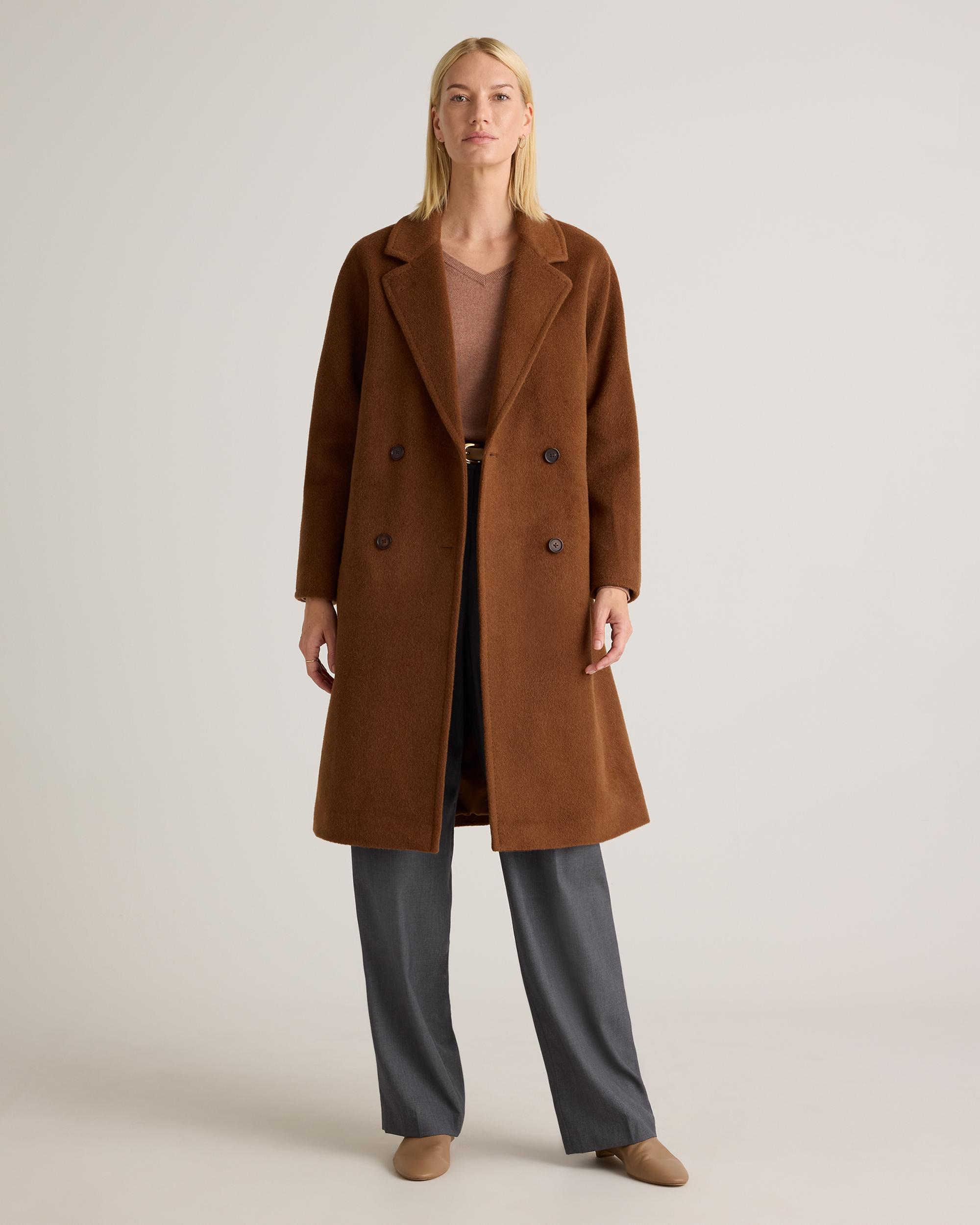 Quince | Women's Camel-Hair Double-Breasted Slouch Coat Wool Product Image