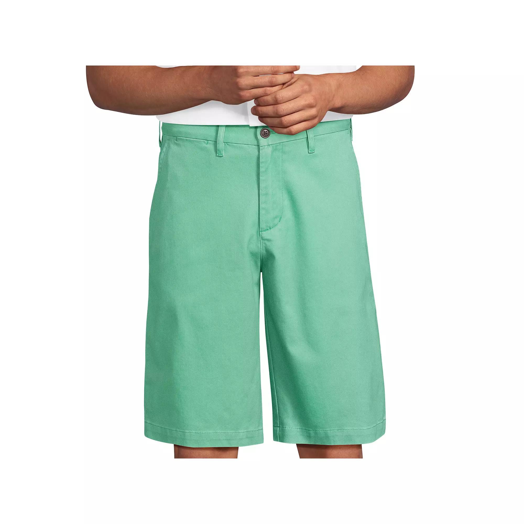 Men's Lands' End 11-inch Comfort-Waist Comfort-First Knockabout Chino Shorts, Size: 34, Bay Water Green Product Image