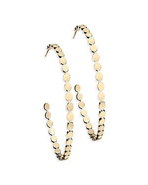 Jennifer Zeuner Margaux Medium Disc Hoop Earrings in 18K Gold Plated Sterling Silver Product Image