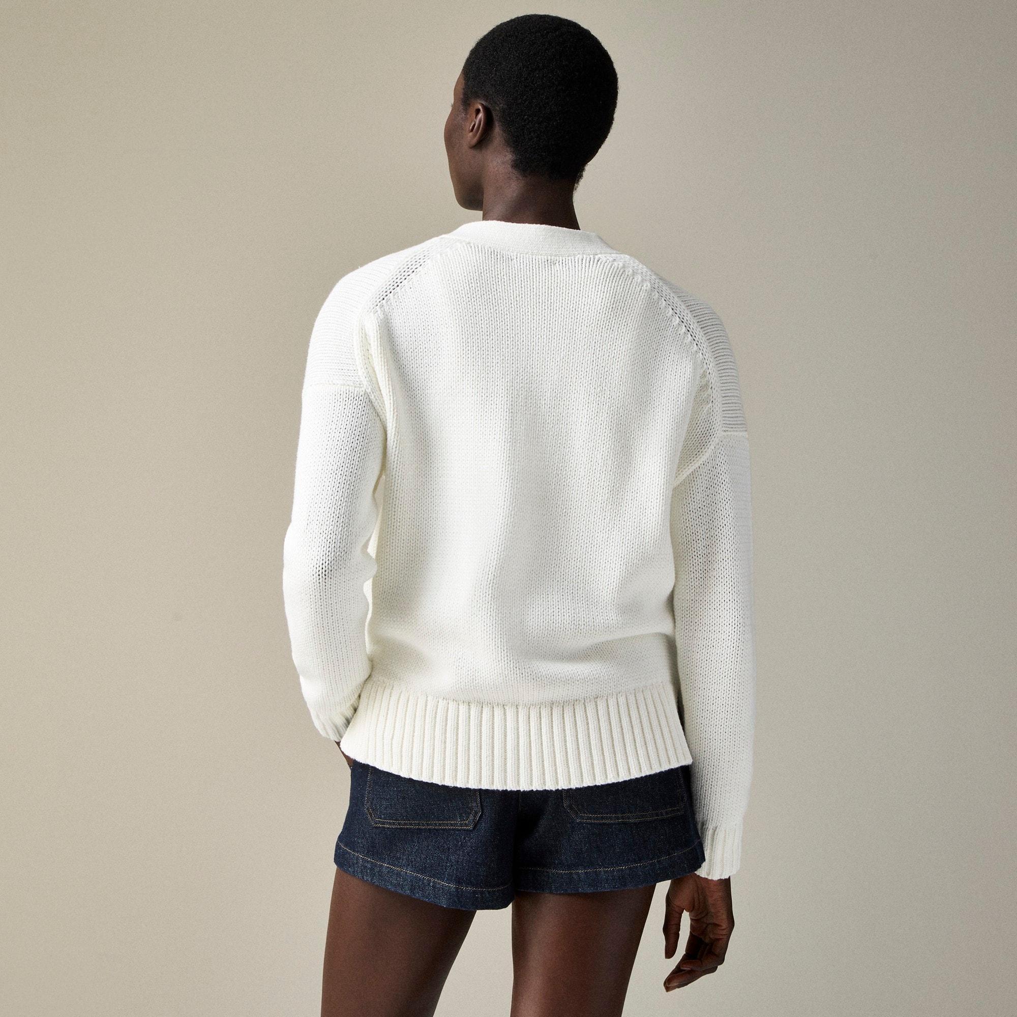 Heritage cotton relaxed cardigan Product Image