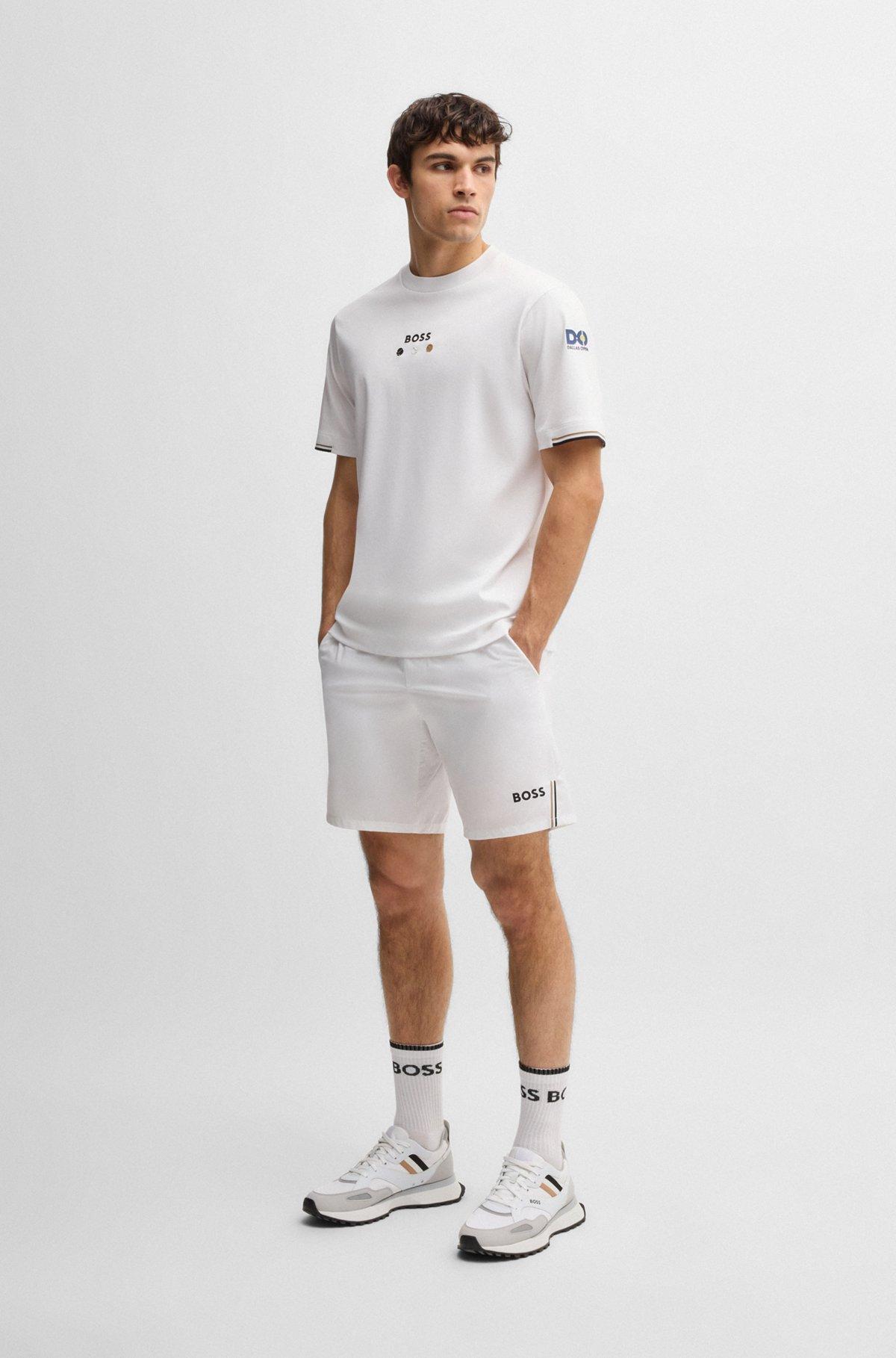 Pima-cotton T-shirt with tennis ball graphics Product Image