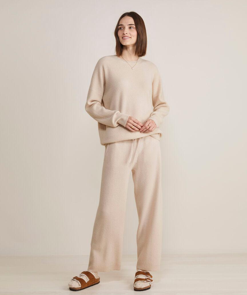 Oversized Ribbed Luxe Crewneck Sweater Product Image