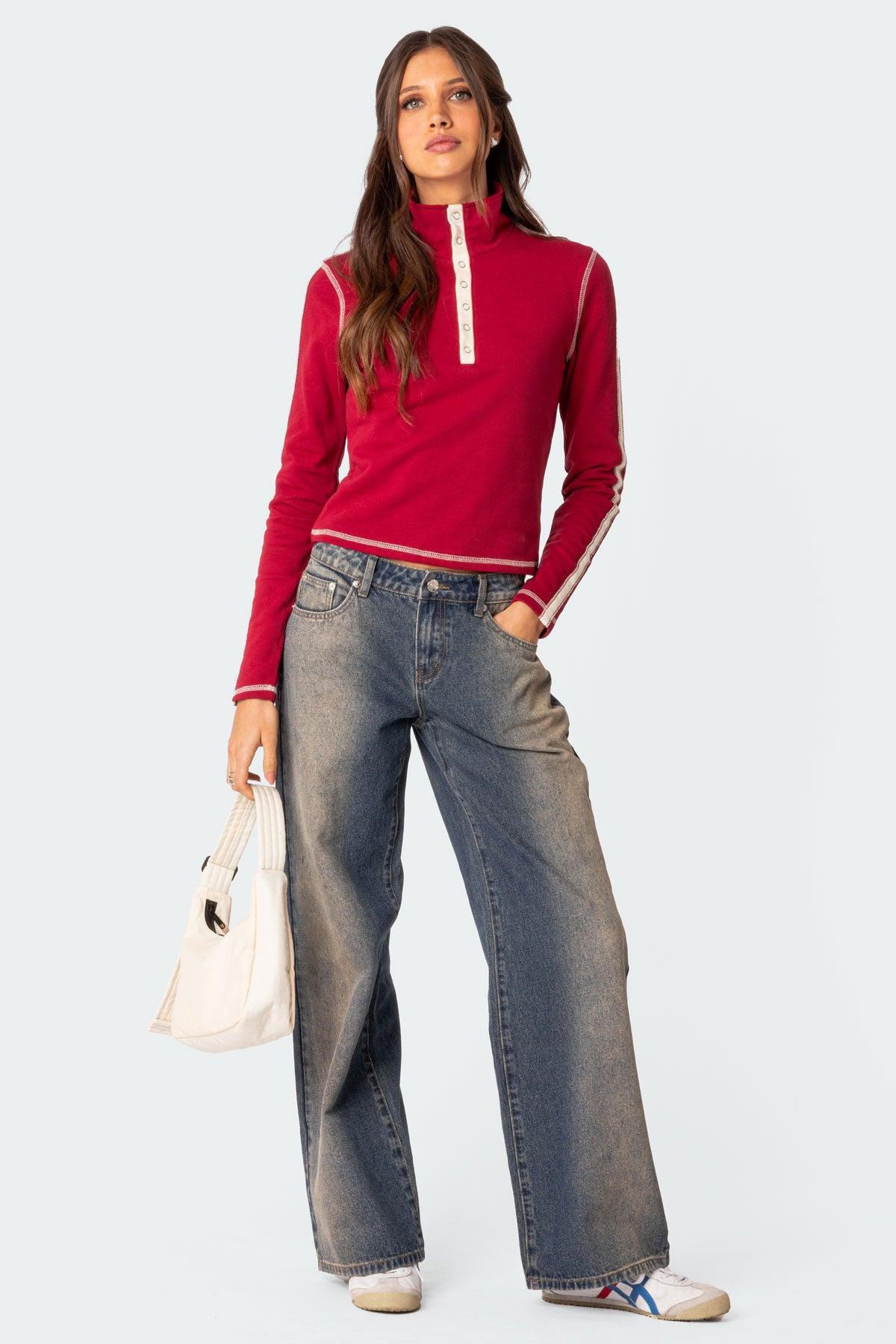 Gio Contrast Stitch Top Product Image