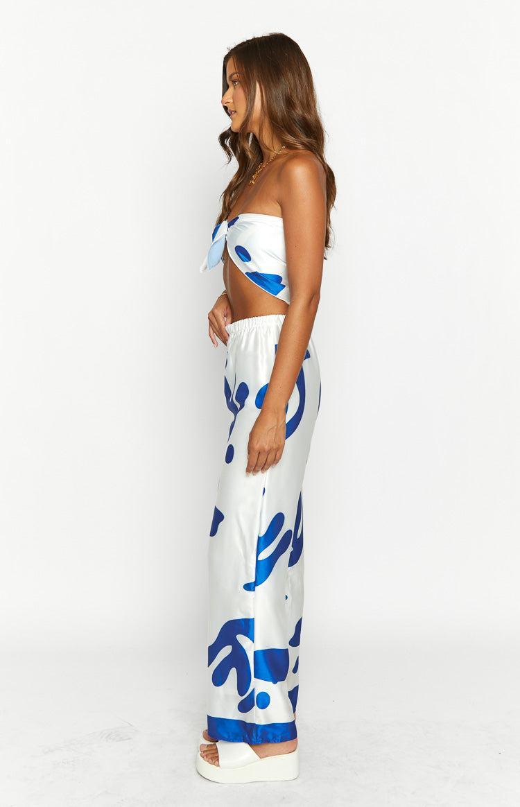 Dylan Blue Print Pants Product Image