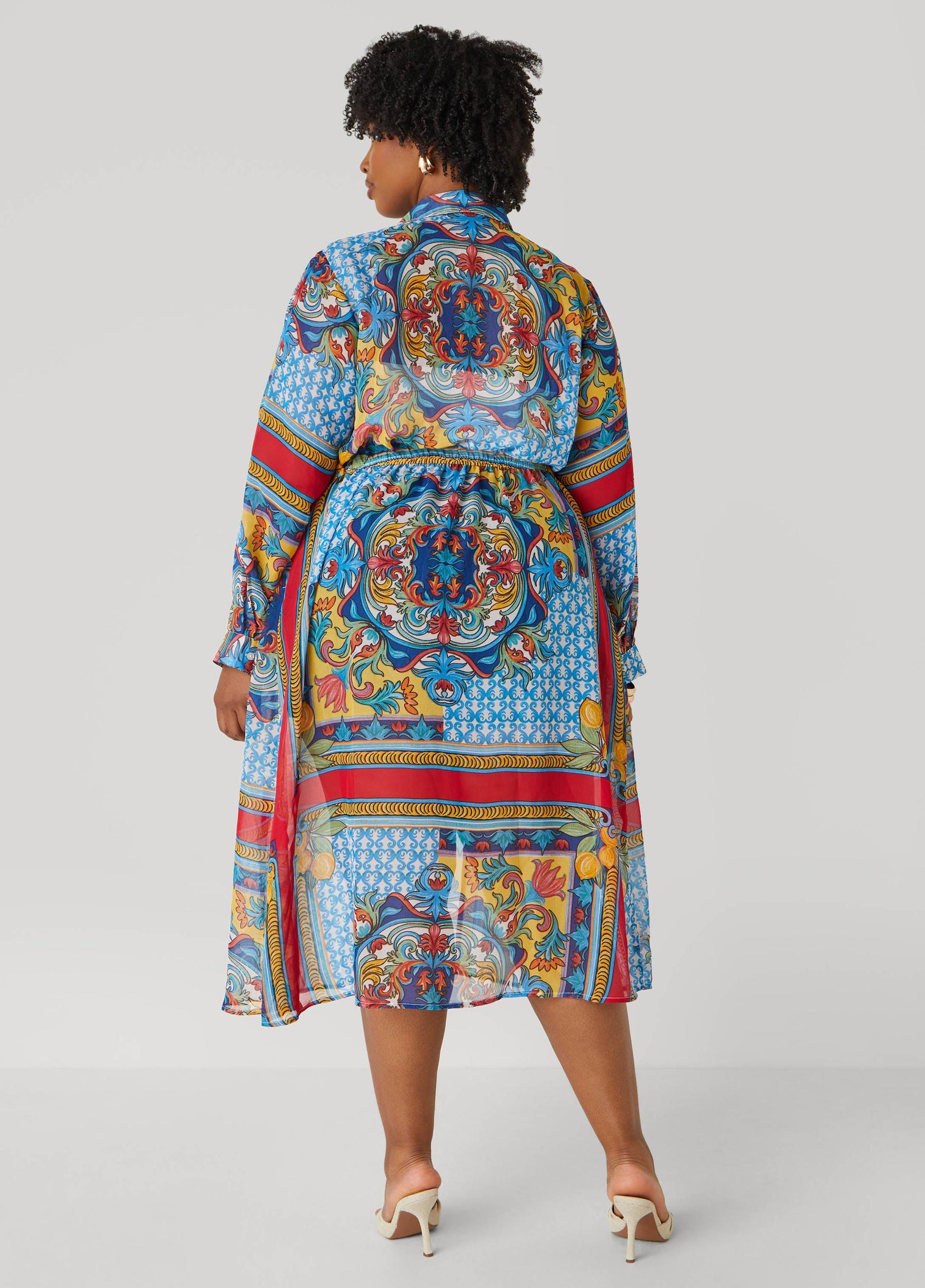 Scarf Print Duster Product Image