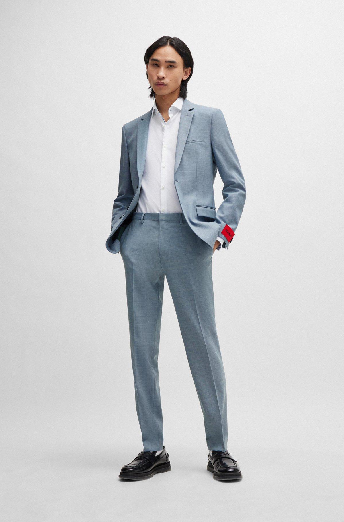 Extra-slim-fit trousers in patterned performance-stretch cloth Product Image