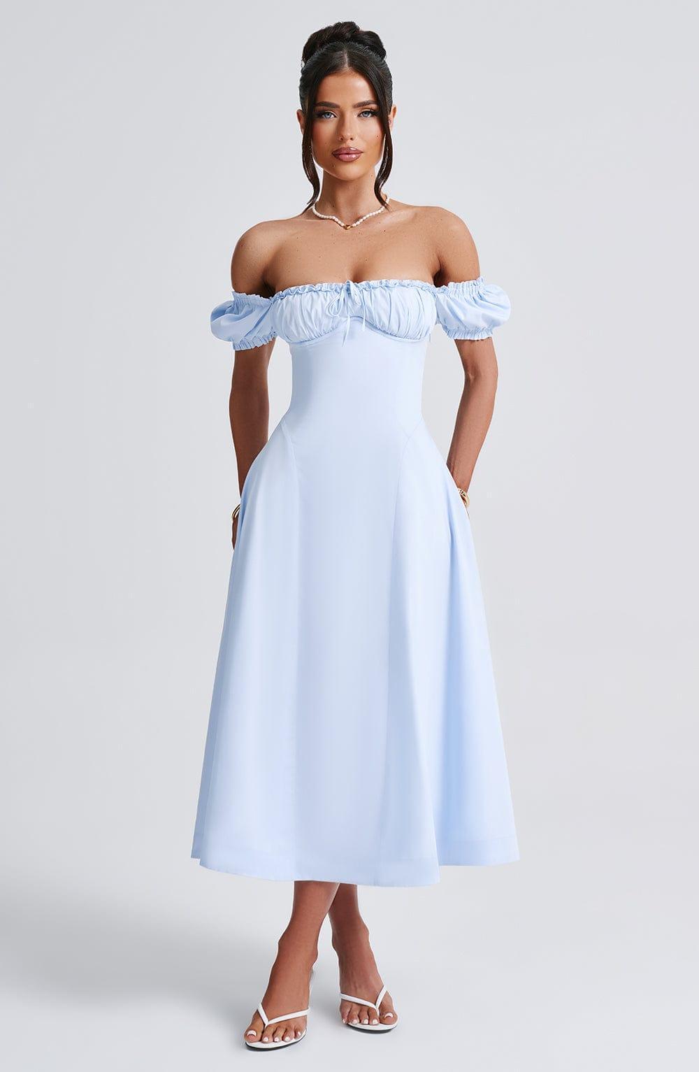 Elora Midi Dress - Blue Product Image