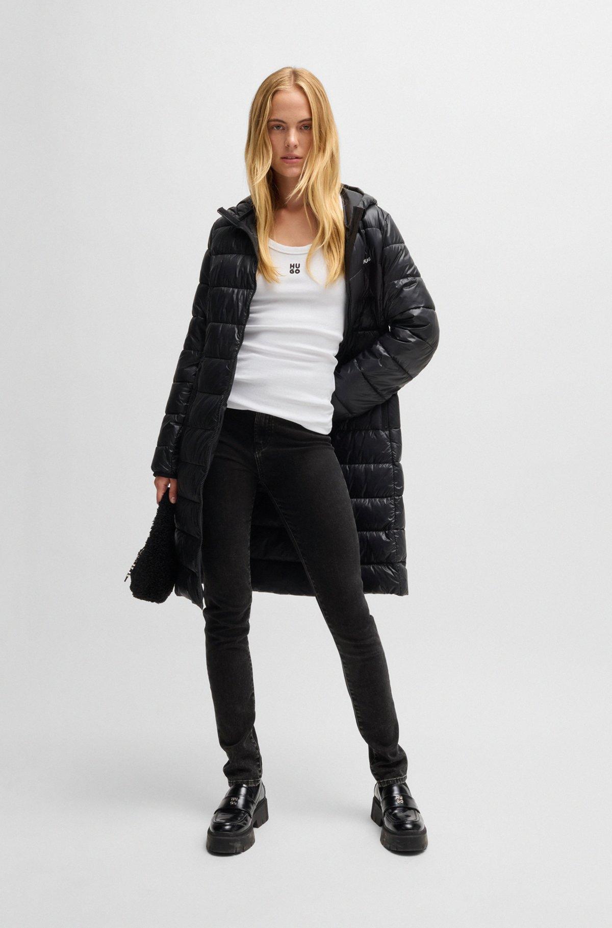 Skinny-fit jeans in black super-stretch denim Product Image