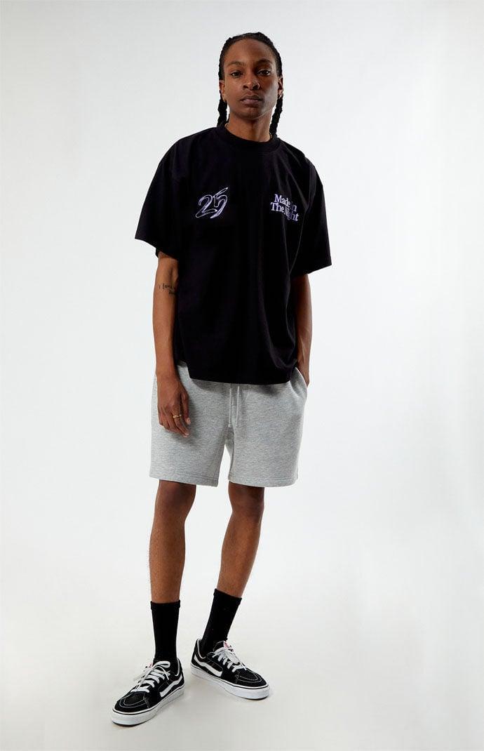 Men's Fleece Grey Sweat Shorts Product Image