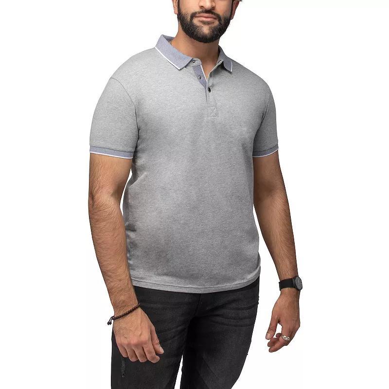Men's Xray Short Sleeve Snap-Placket Polo, Size: Medium, Heather Grey Product Image