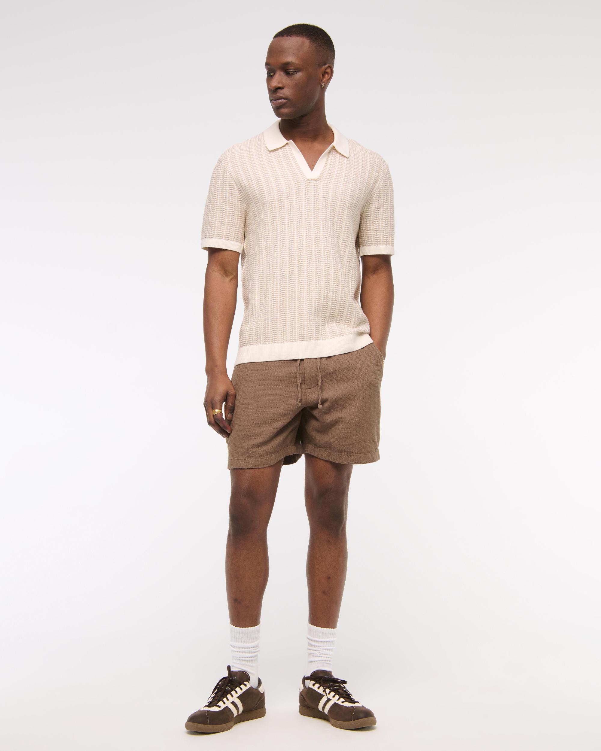 Cotton Texture Pull-On Short Product Image