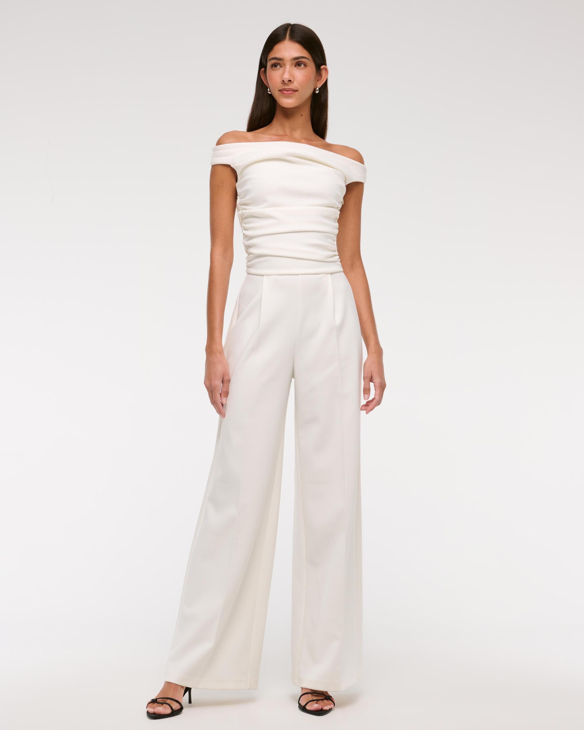 Off-The-Shoulder Draped Jumpsuit Product Image