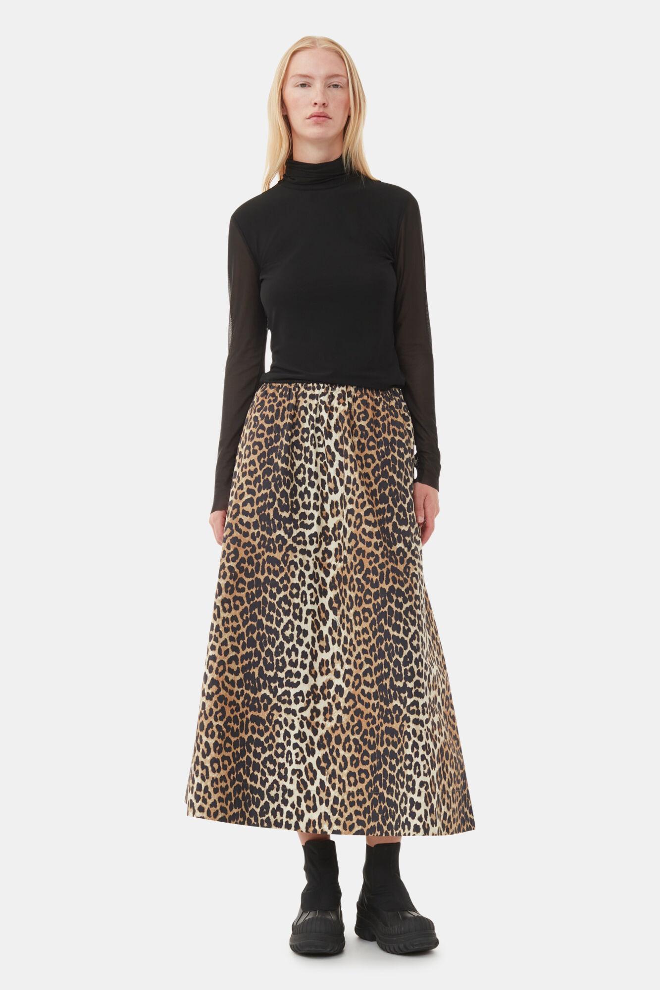 Leopard Printed Elasticated Maxi Skirt Product Image