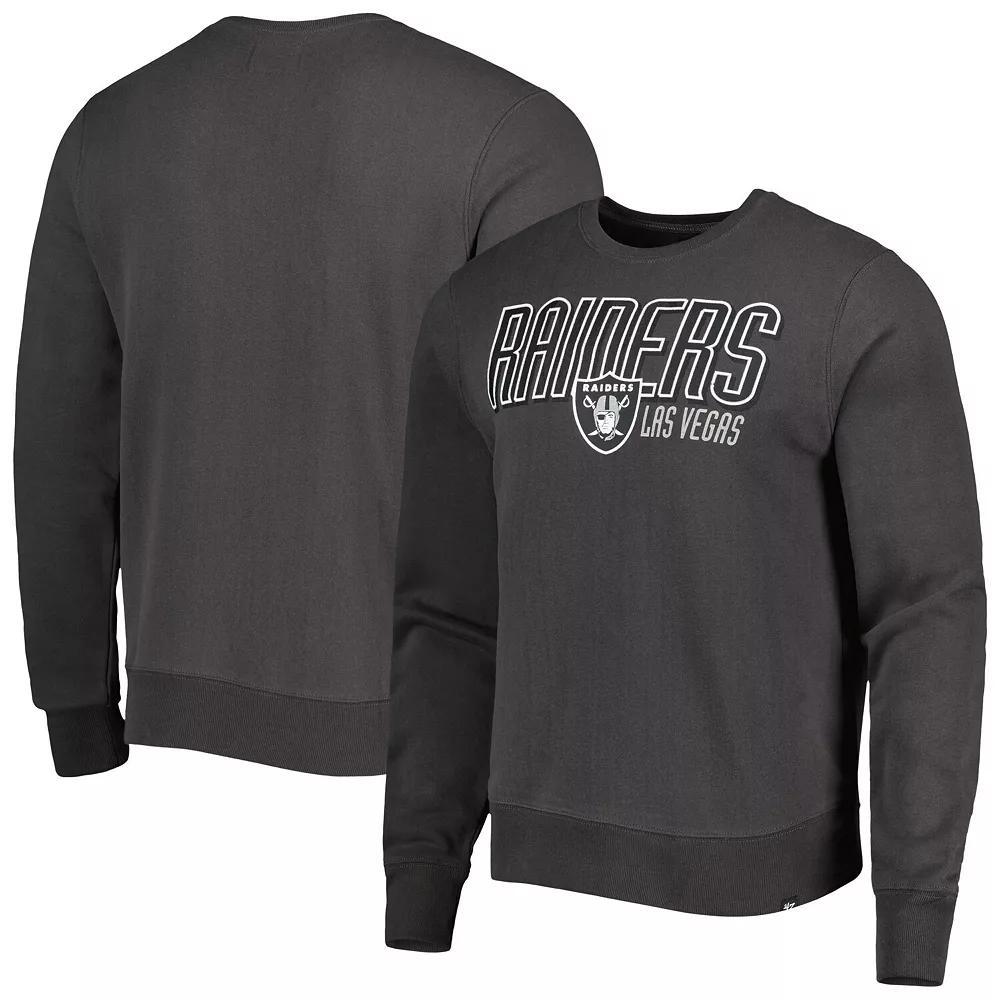 Men's '47 Charcoal Las Vegas Raiders Locked In Headline Pullover Sweatshirt, Size: Large, Lvr Charco Product Image