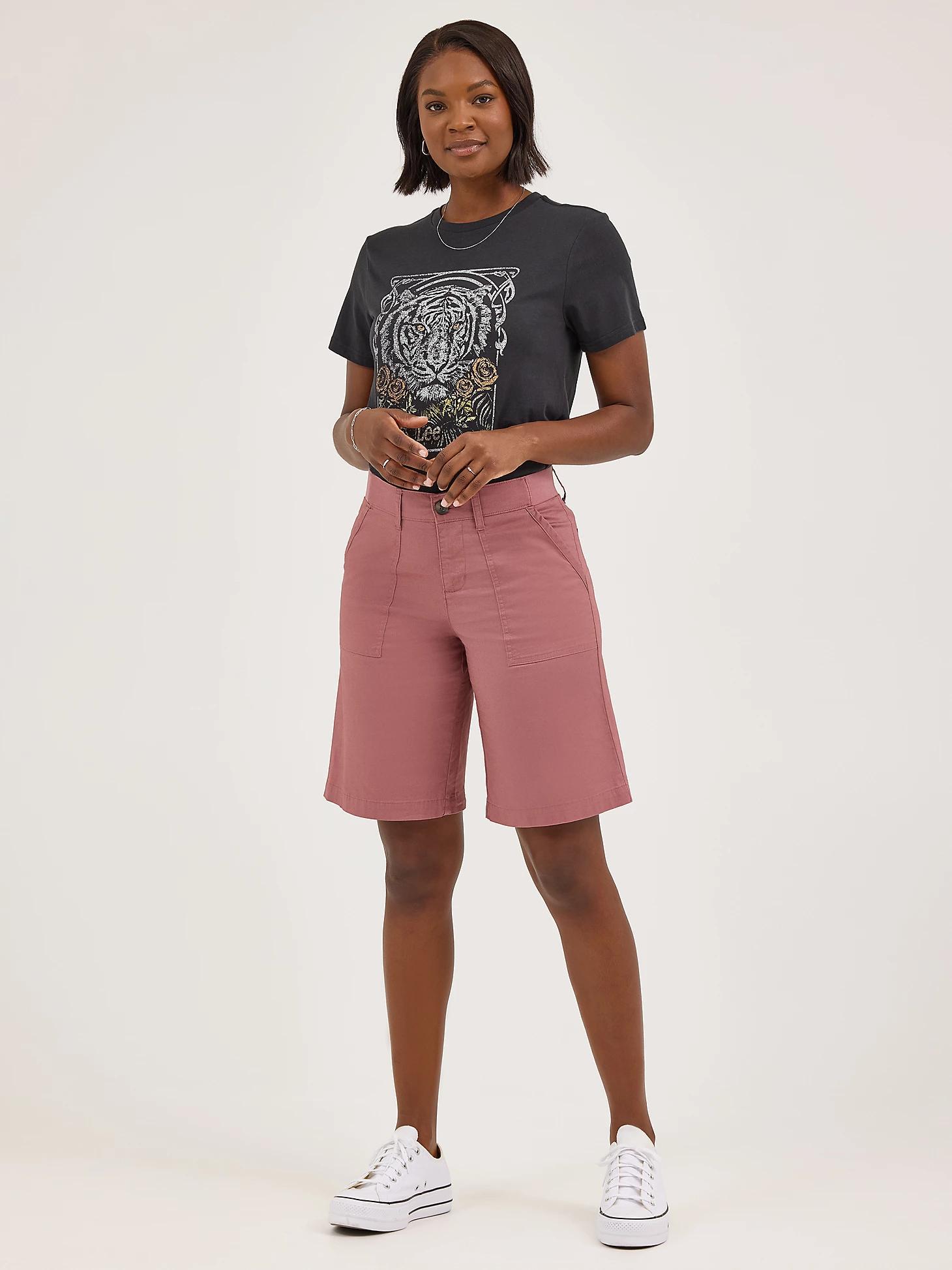 Women's Ultra Lux Comfort with Flex-To-Go Relaxed Fit Utility Bermuda | Women's Shorts | Lee® Product Image