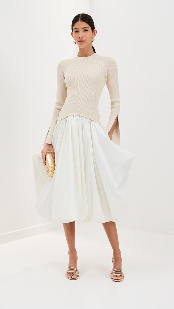 SIMKHAI Kenlie Mock Neck Midi Dress | Shopbop Product Image