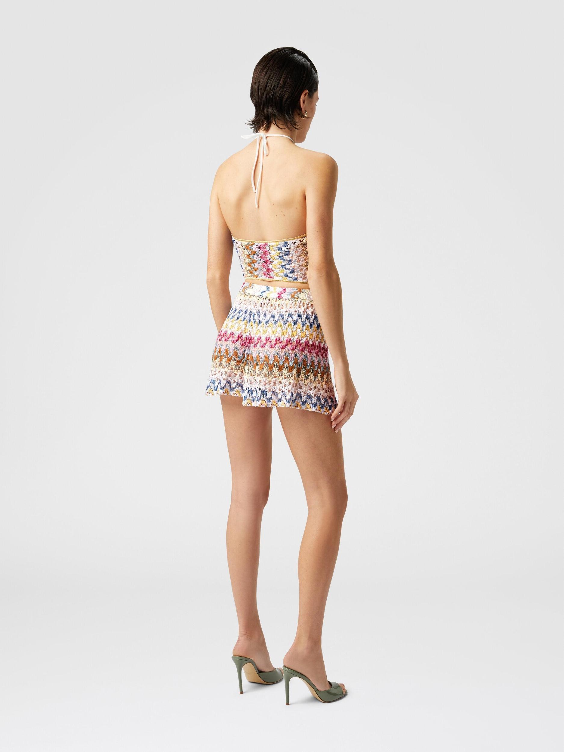 Doubled shorts in lamé viscose lace Product Image