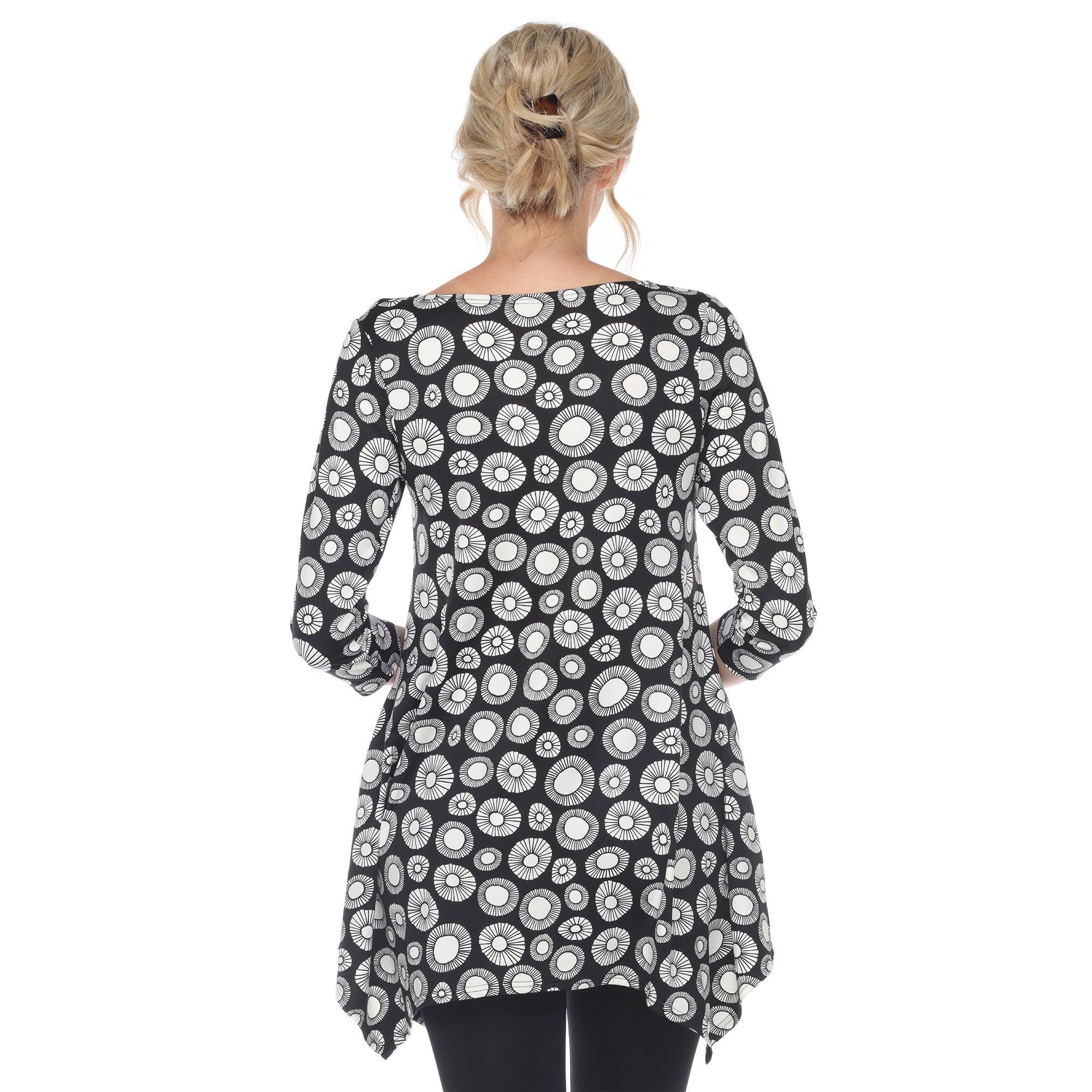 Printed Geometric Circle Tunic Top Product Image