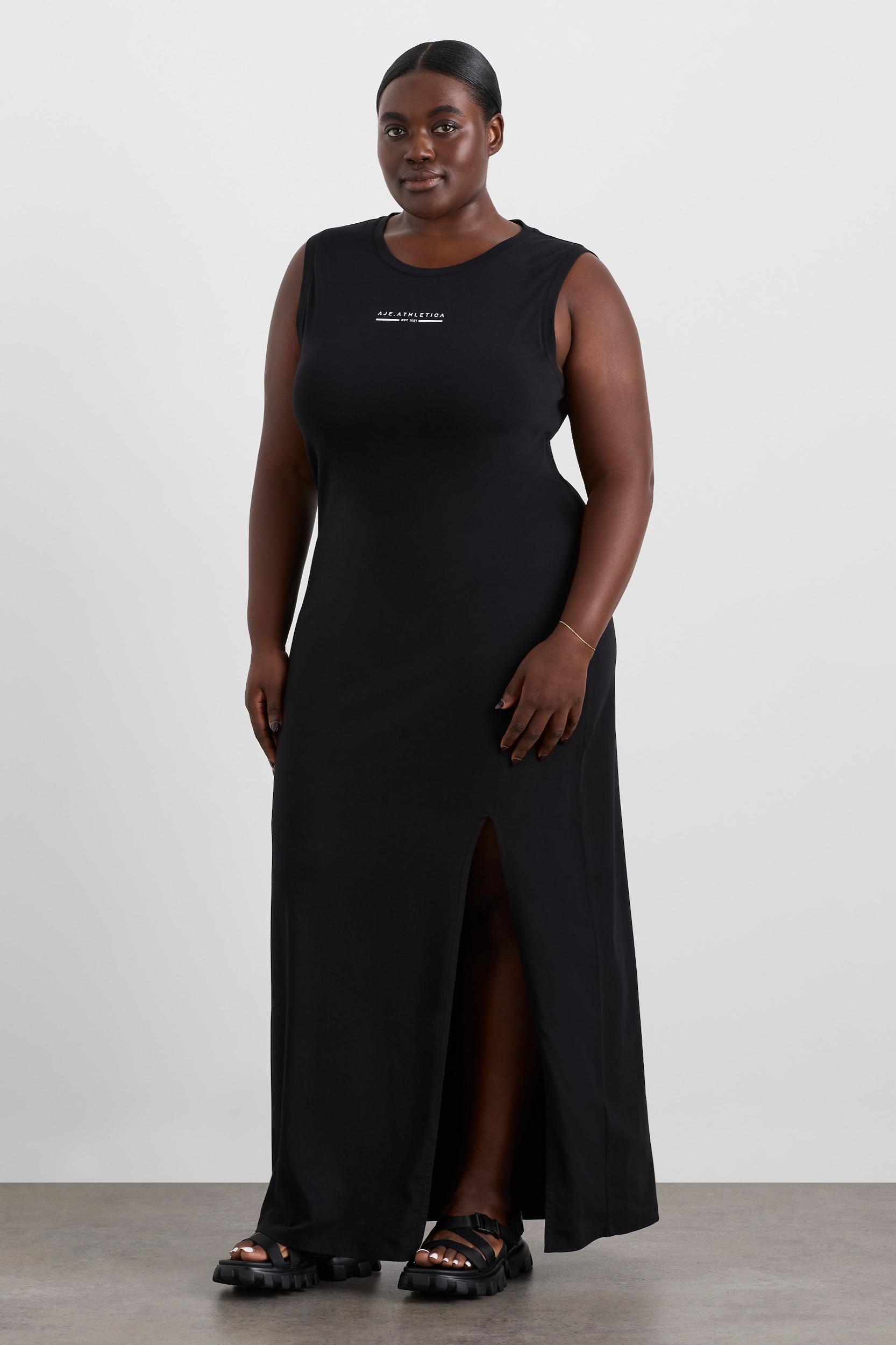 Split Hem Jersey Dress 816 Product Image