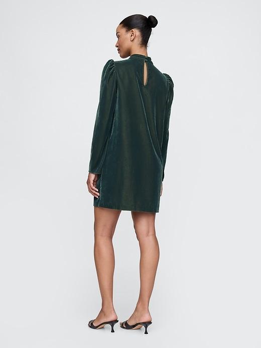 Recycled Velvet Puff-Sleeve Mini Dress Product Image