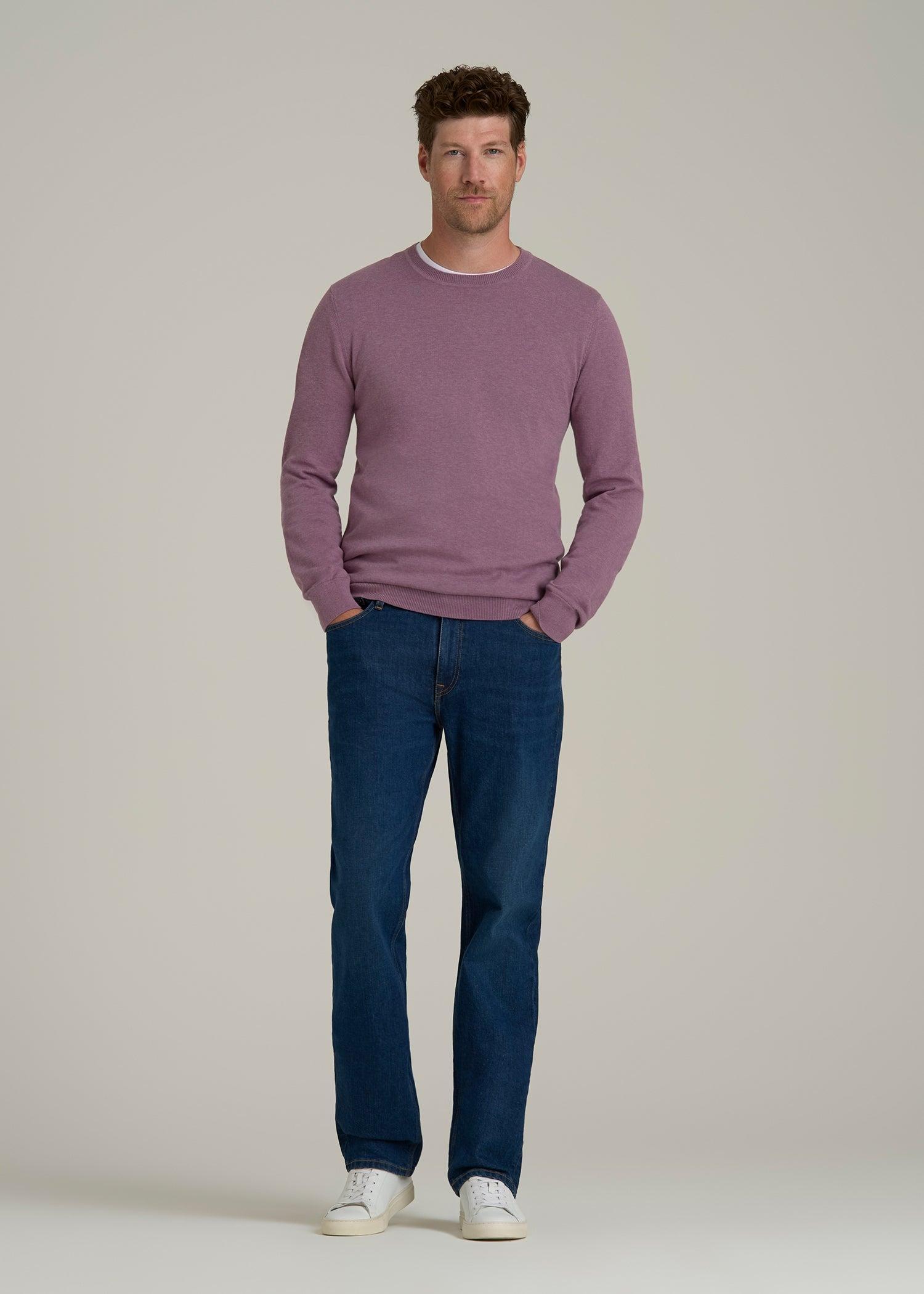 Everyday Crewneck Tall Men's Sweater in Grapeade Product Image